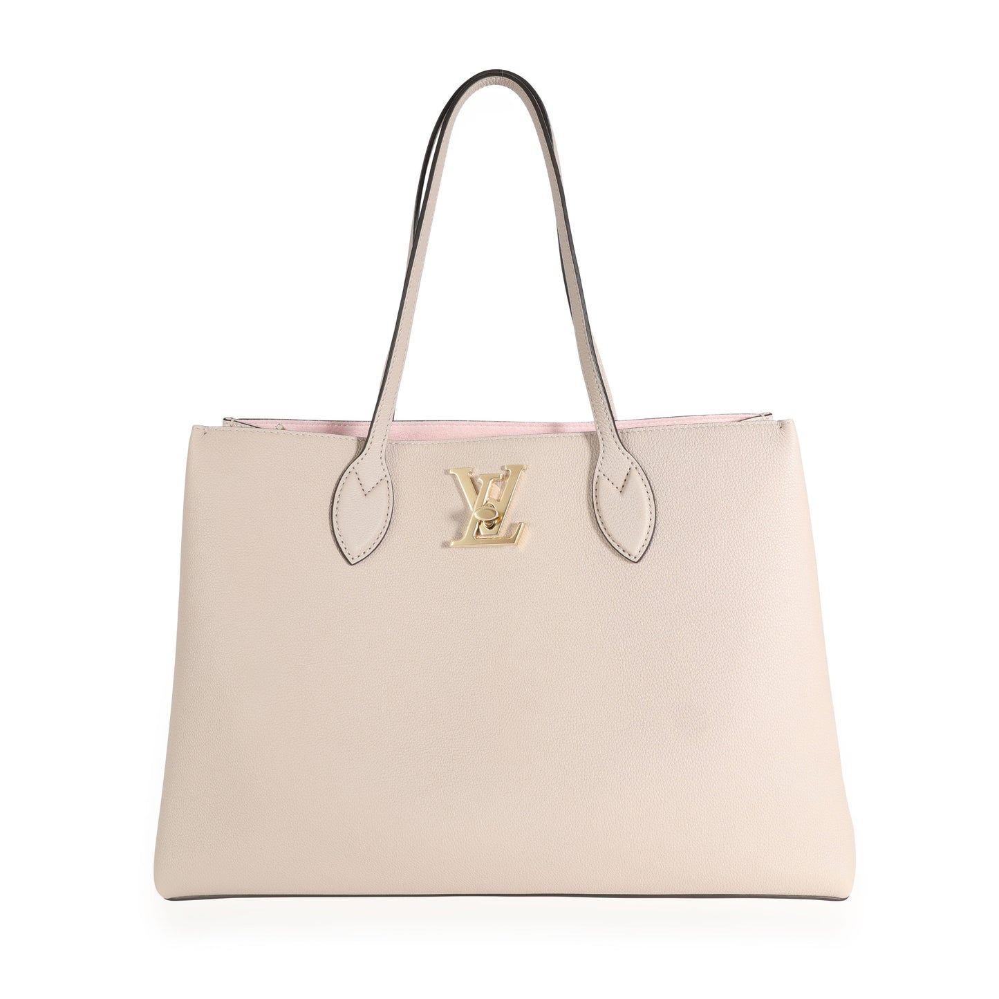 Louis Vuitton Louis Vuitton Greige Calfskin Lockme Shopper