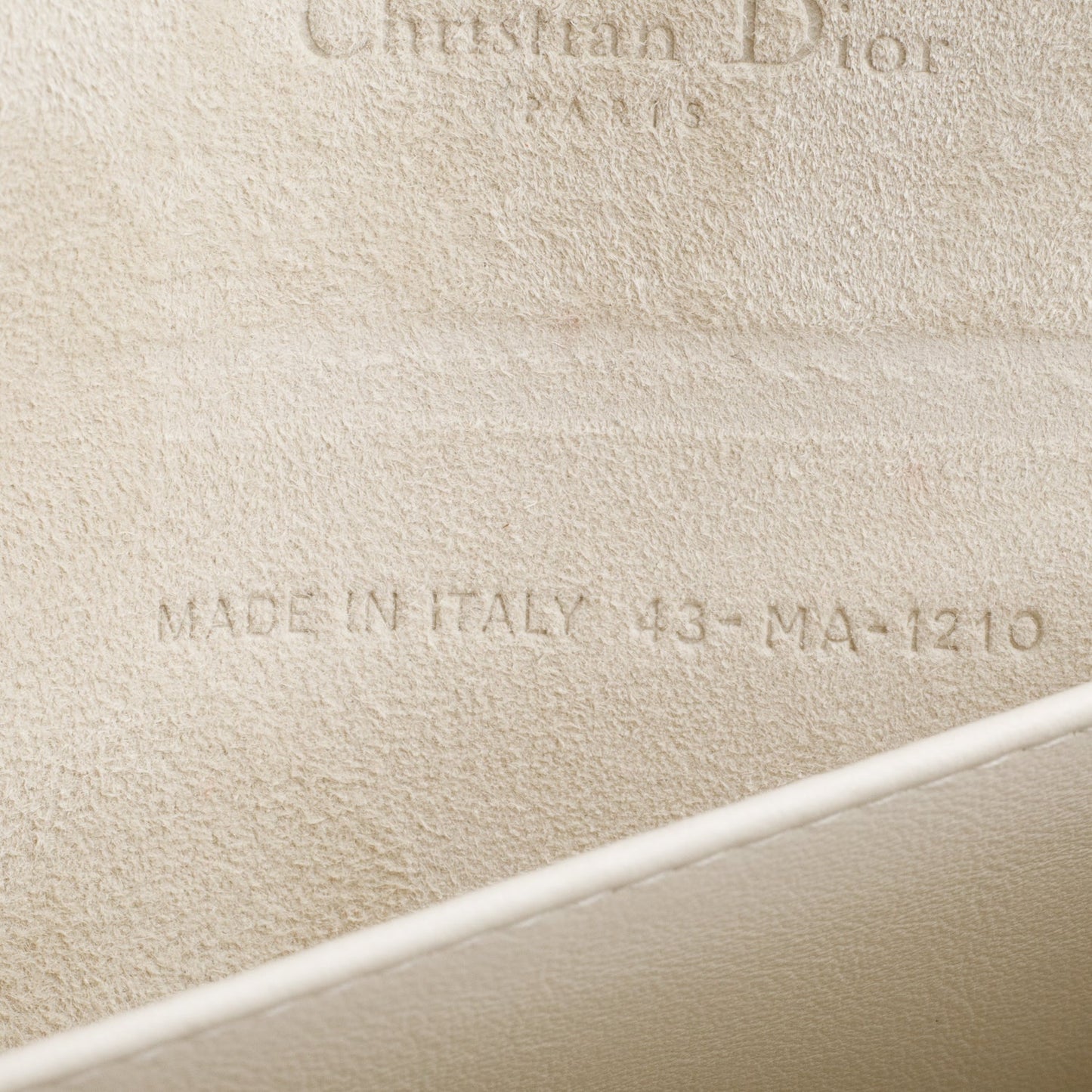 Christian Dior 2020 White Leather Hibiscus Lady Dior Wallet on Chain