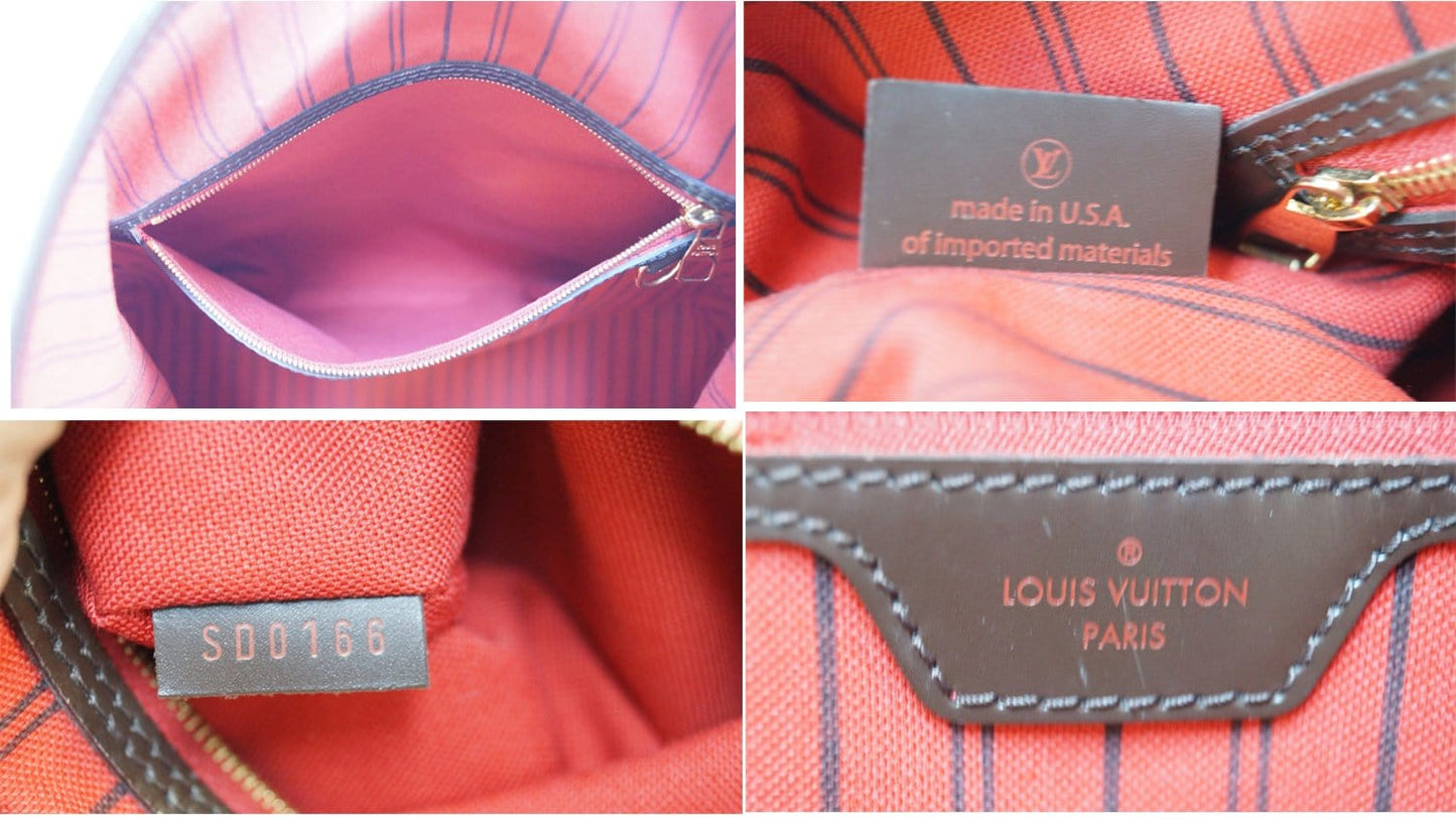 LOUIS VUITTON Damier Ebene Delightful MM NM Hobo Bag