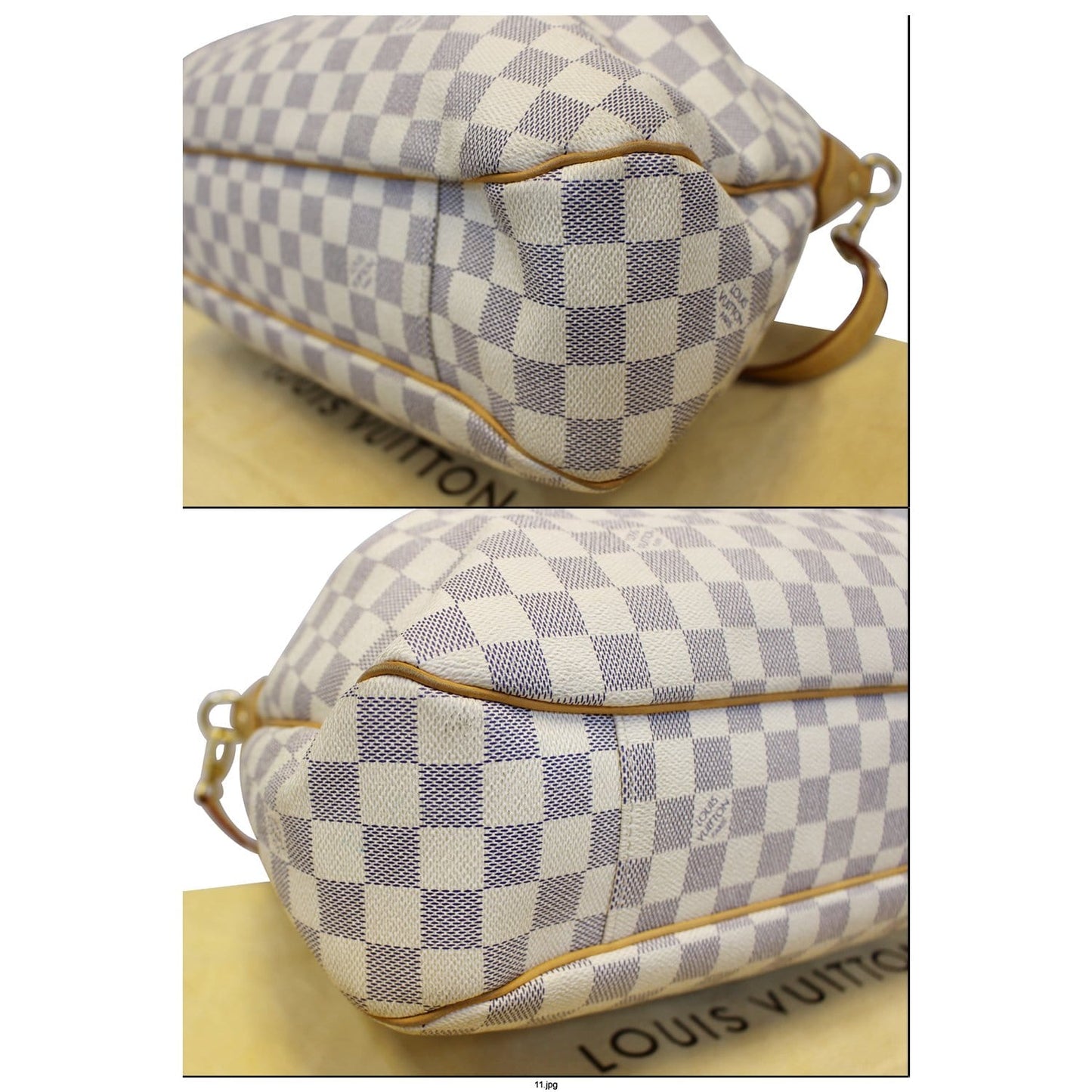 LOUIS VUITTON Evora MM Damier Azur Tote Shoulder Bag