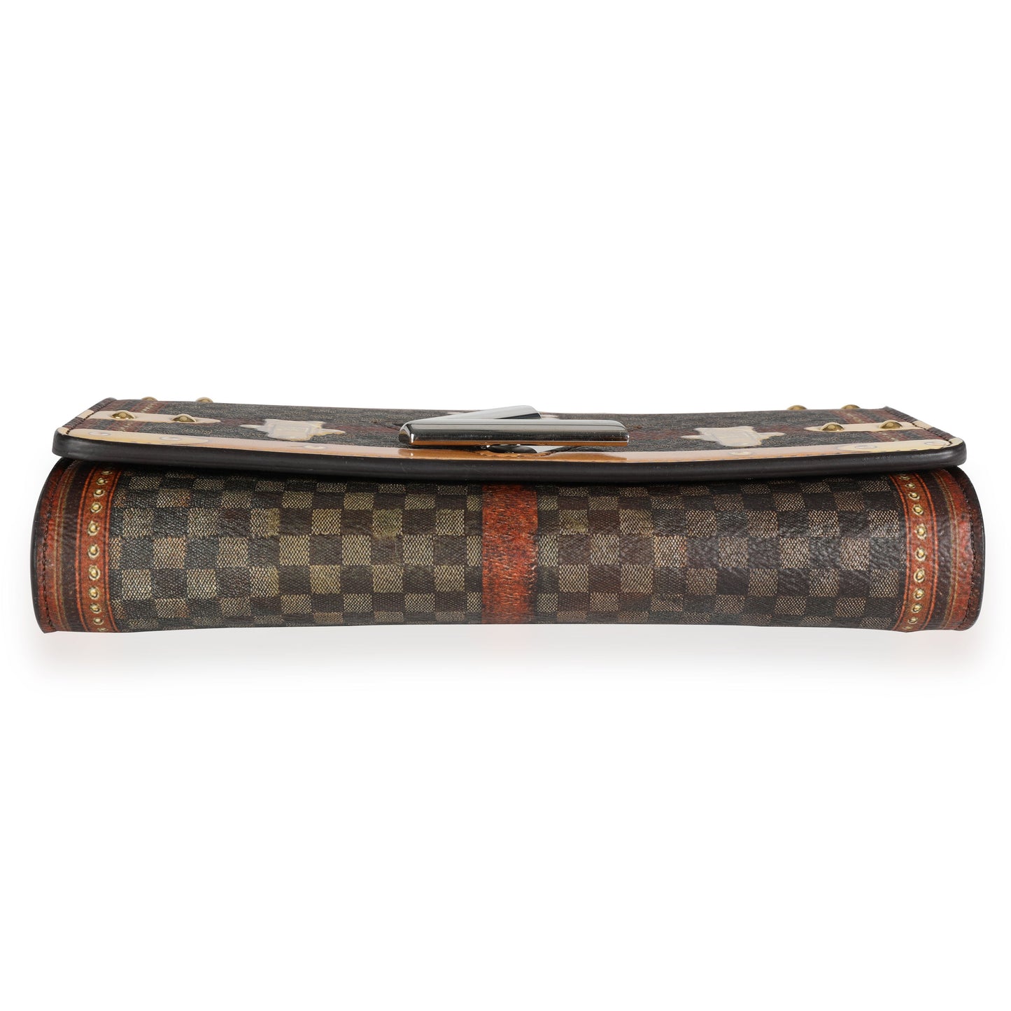 Louis Vuitton Louis Vuitton Transformed Time Trunk Damier Ebene Twist Chain Wallet