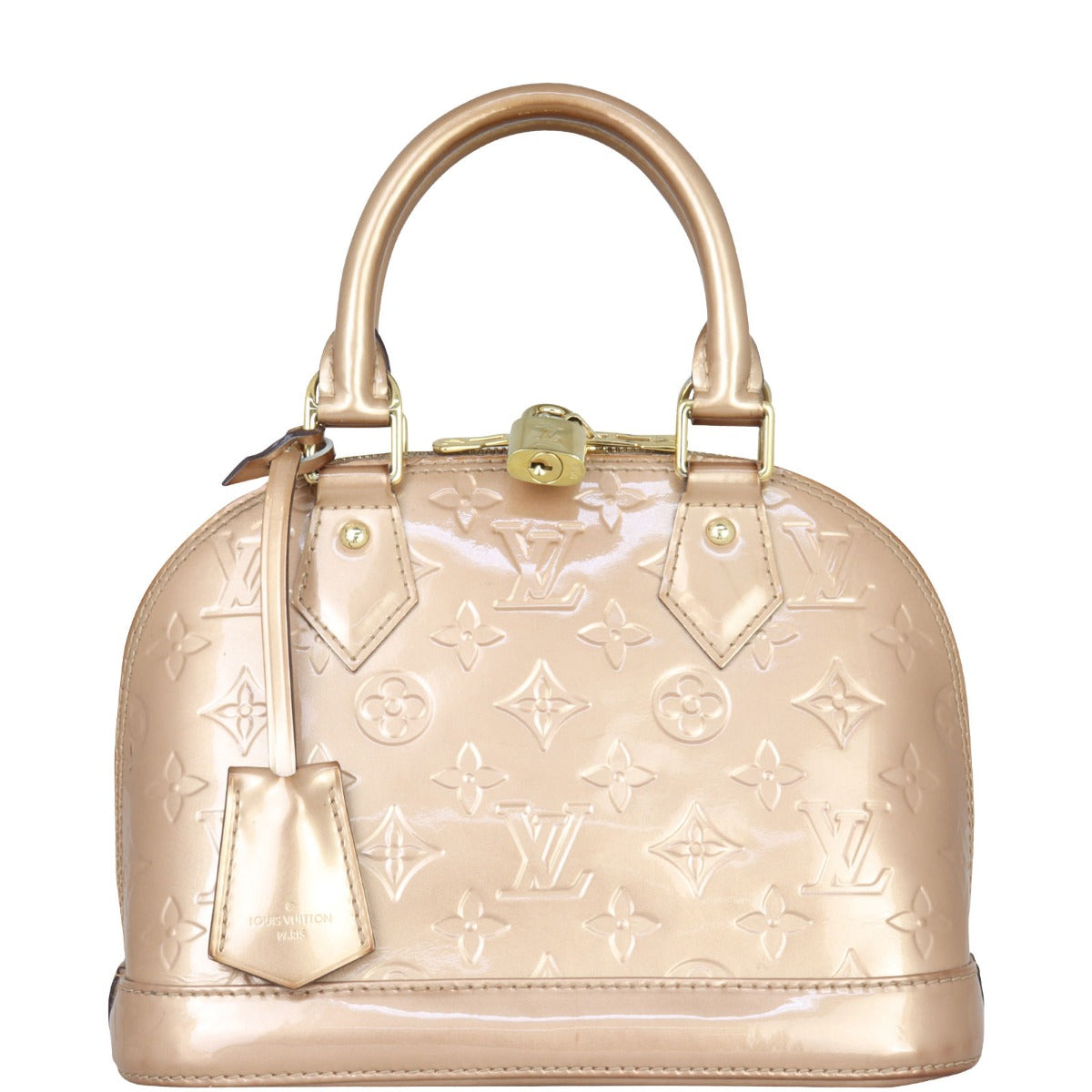 Louis Vuitton Alma BB Monogram Vernis | Mordore Metallic Gold