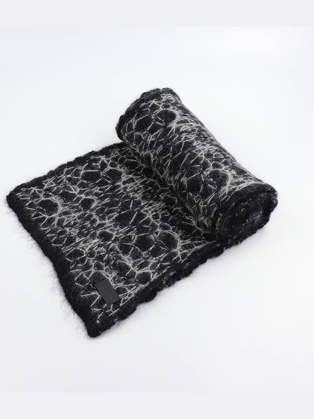 Luxury Saint Laurent Trending 2025 Cashmere Muffler Black Grey