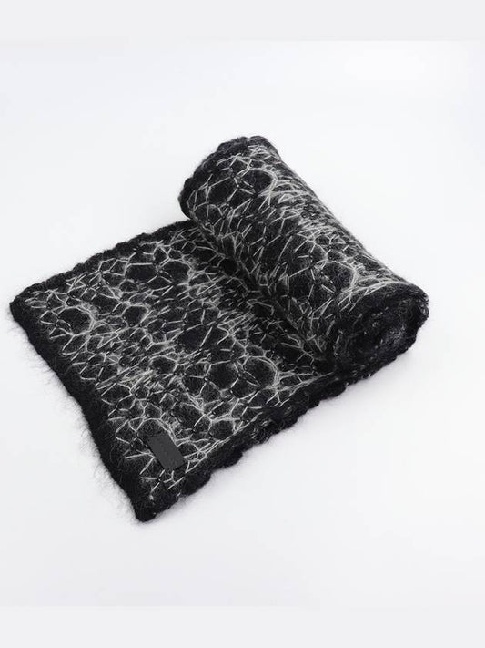 Luxury Saint Laurent Trending 2025 Cashmere Muffler Black Grey