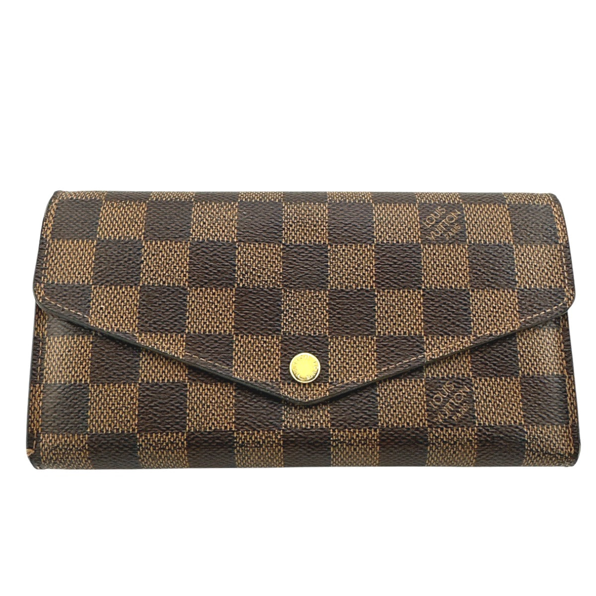 LOUIS VUITTON Long Wallet Purse N63209 Damier canvas Ebene Damier Portefeuille Sara