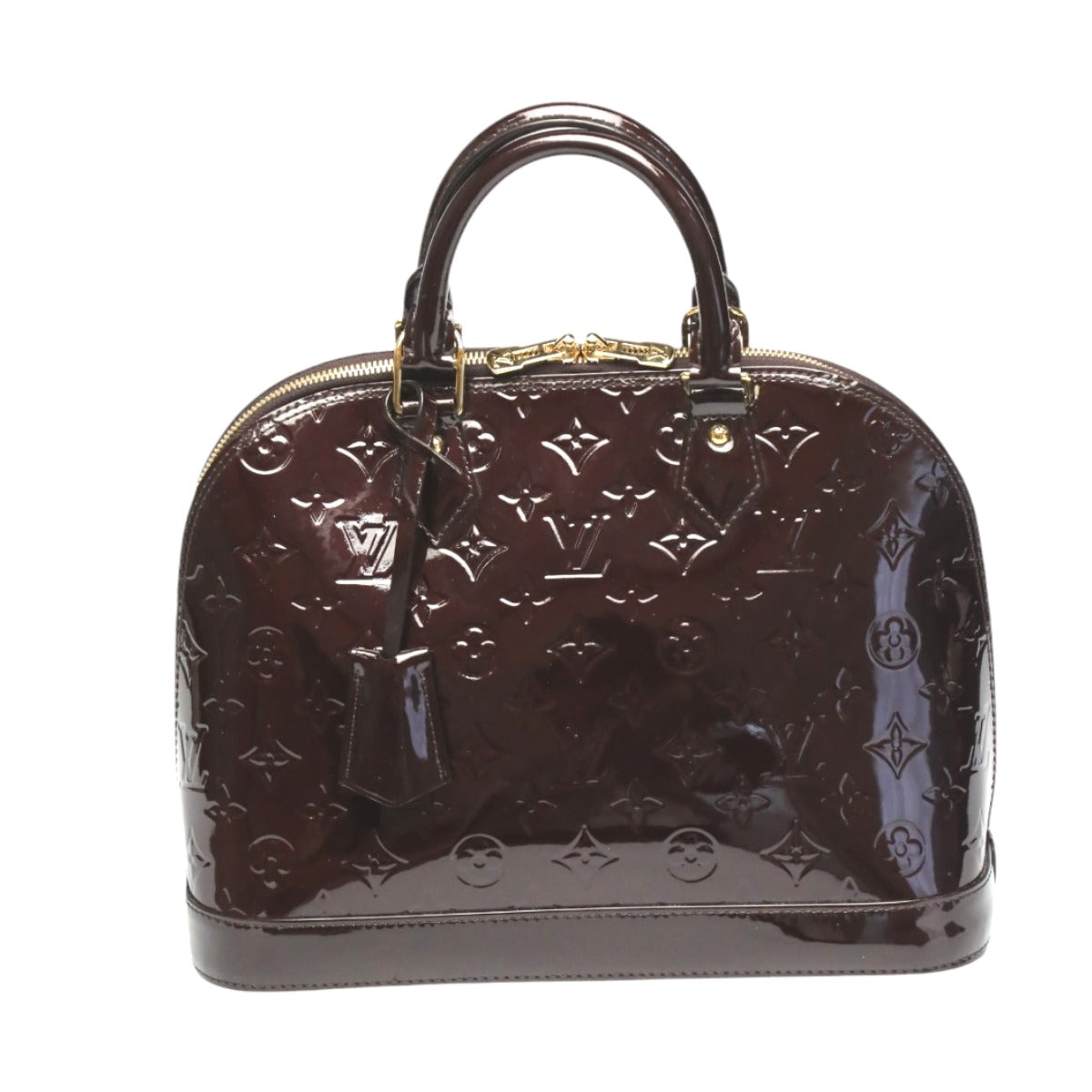 LOUIS VUITTON Handbag M91611 Monogram Vernis wine-red Vernis Alma PM