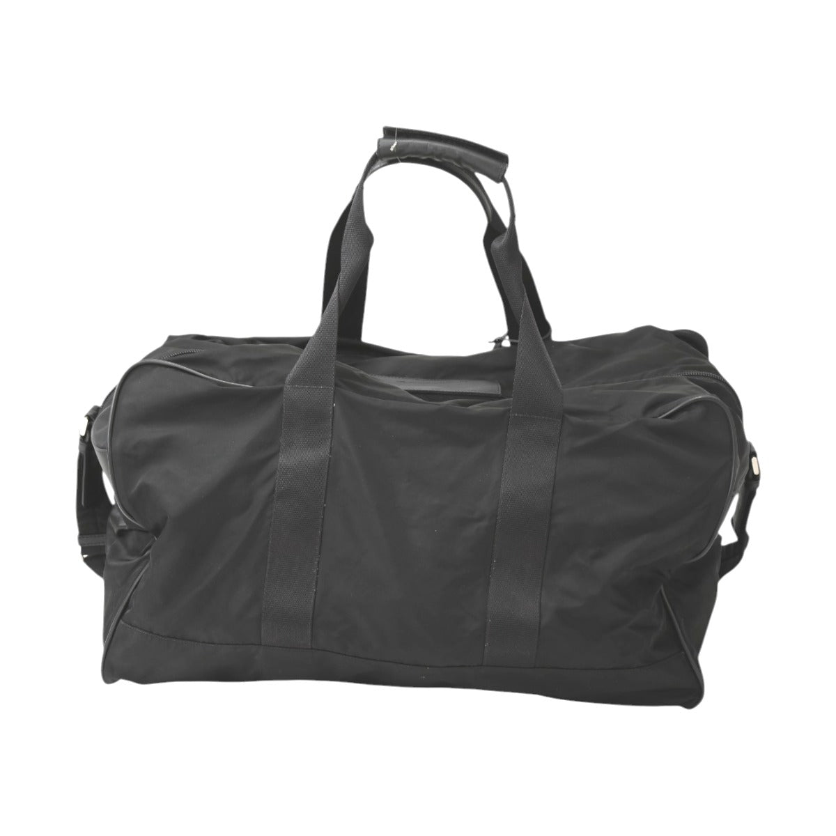 PRADA Boston Duffel bag VS0352 Nylon black Travel bag one belt back