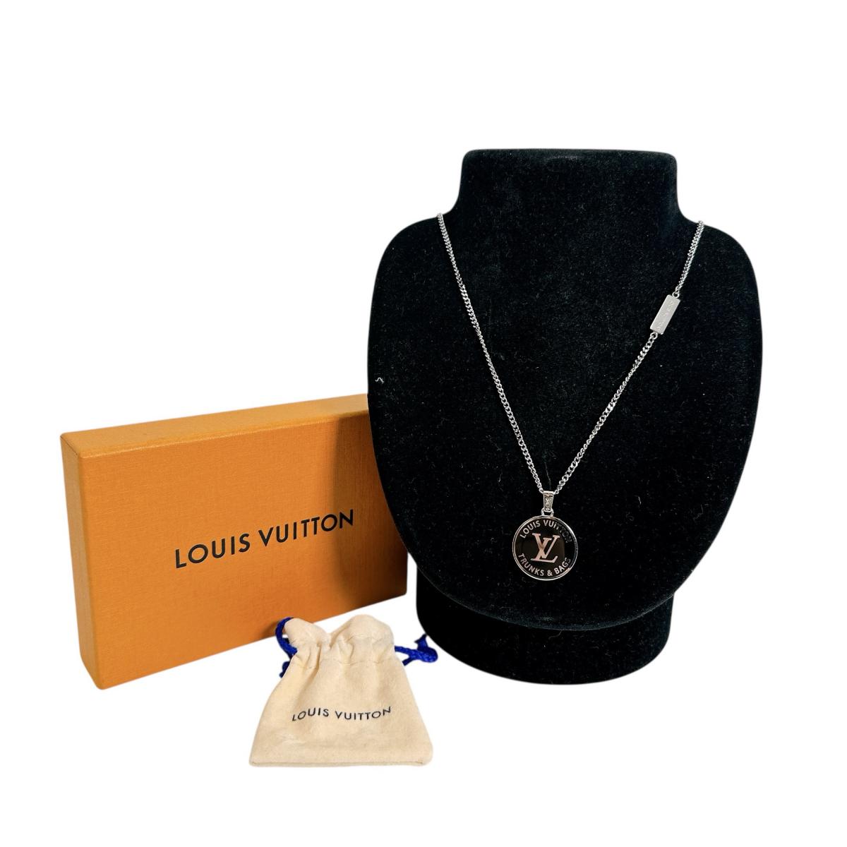 LOUIS VUITTON Necklace M00911 brass Silver Accessories Collier LV Awards mens