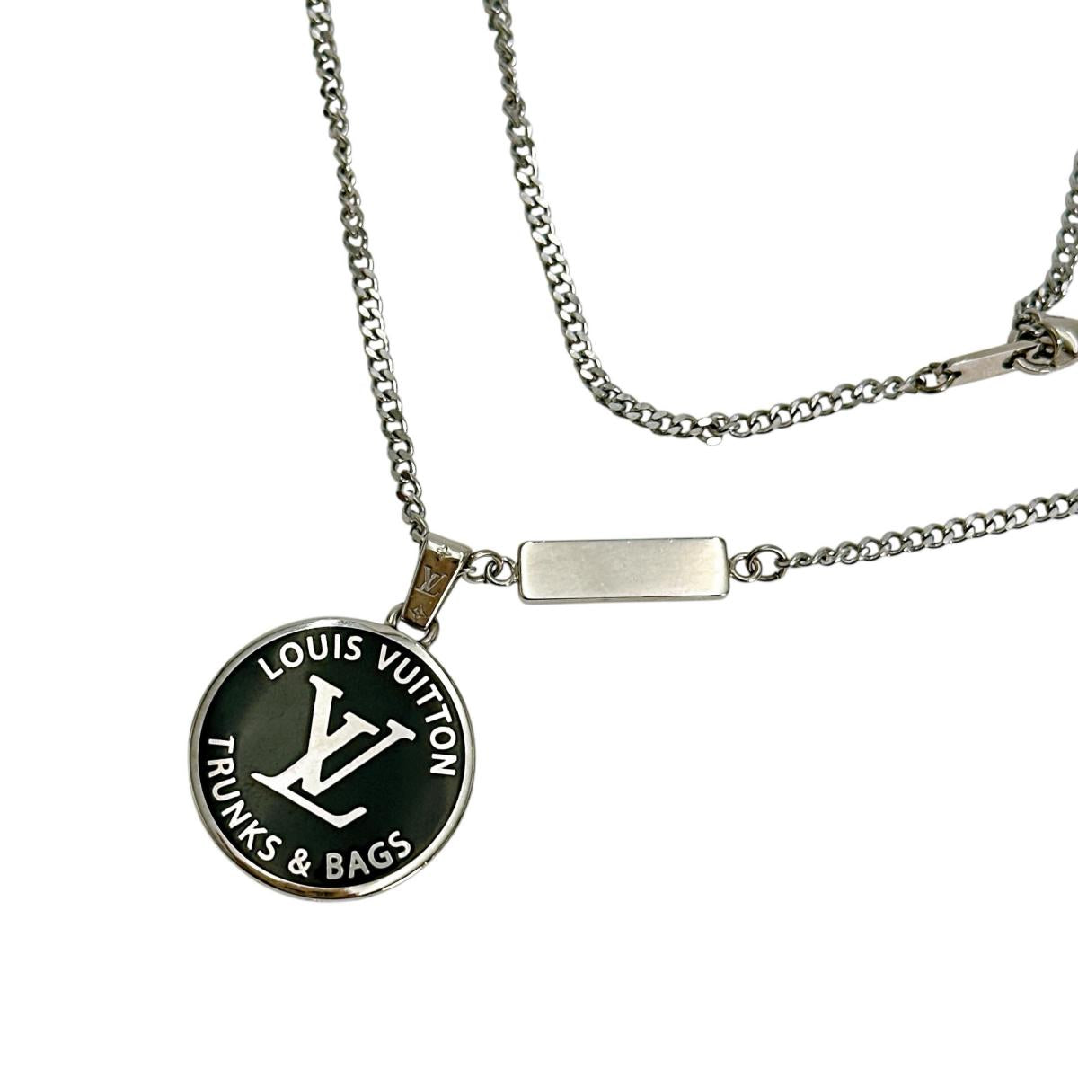 LOUIS VUITTON Necklace M00911 brass Silver Accessories Collier LV Awards mens