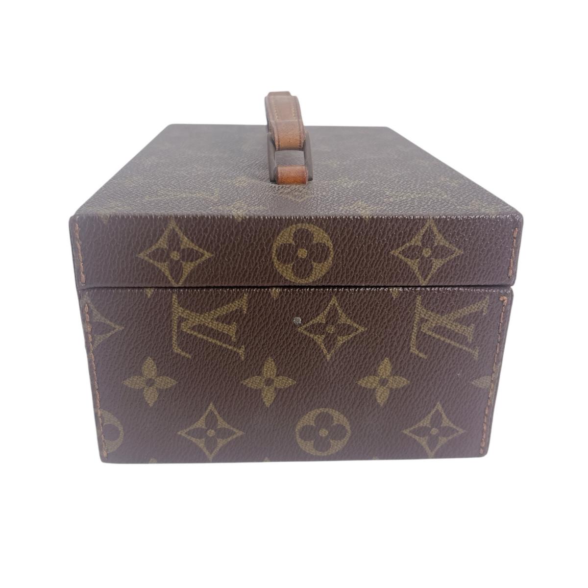 LOUIS VUITTON Other accessories M47236 Monogram canvas Brown mini trunk vintage Bowat Atu unisex(Unisex)