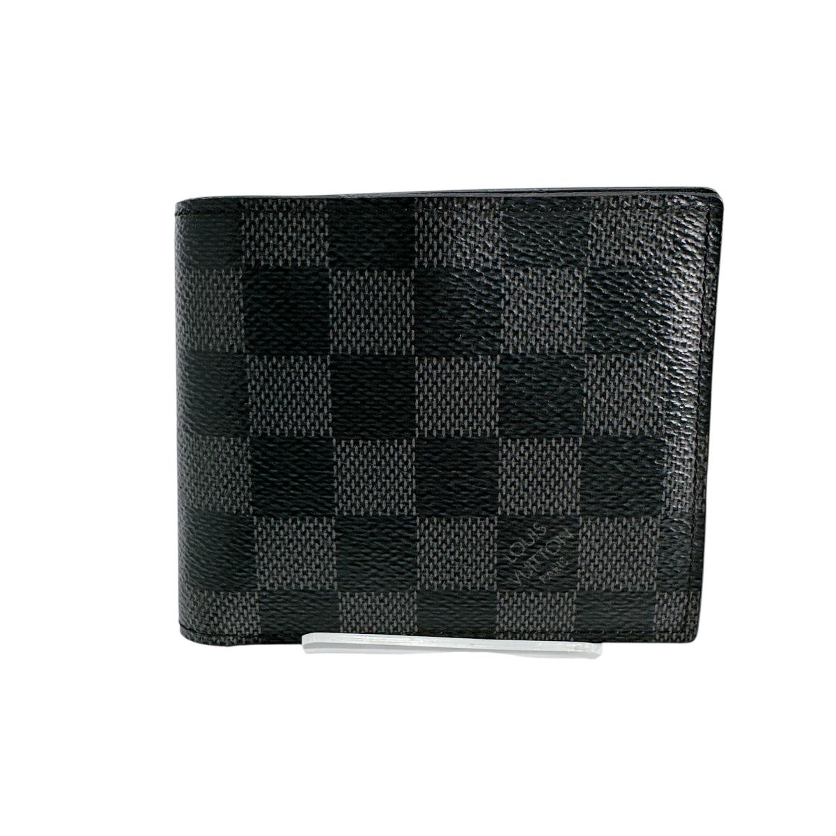 LOUIS VUITTON Bifold Wallet N62664 Damier Grafitto Canvas black Damier Grafitte Portefeuilleã»Marco