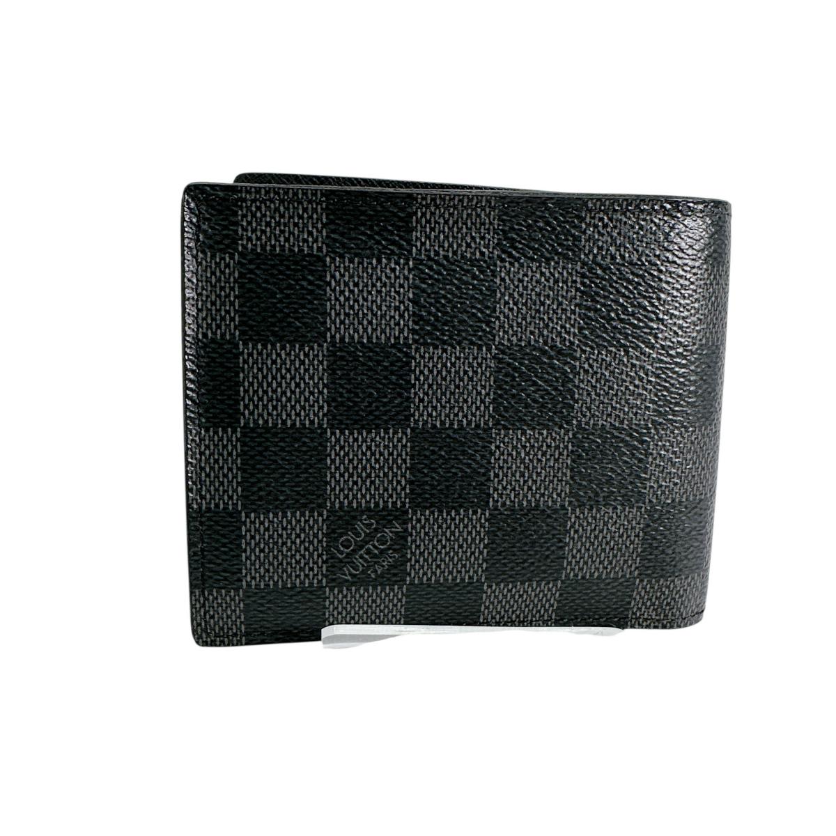 LOUIS VUITTON Bifold Wallet N62664 Damier Grafitto Canvas black Damier Grafitte Portefeuilleã»Marco