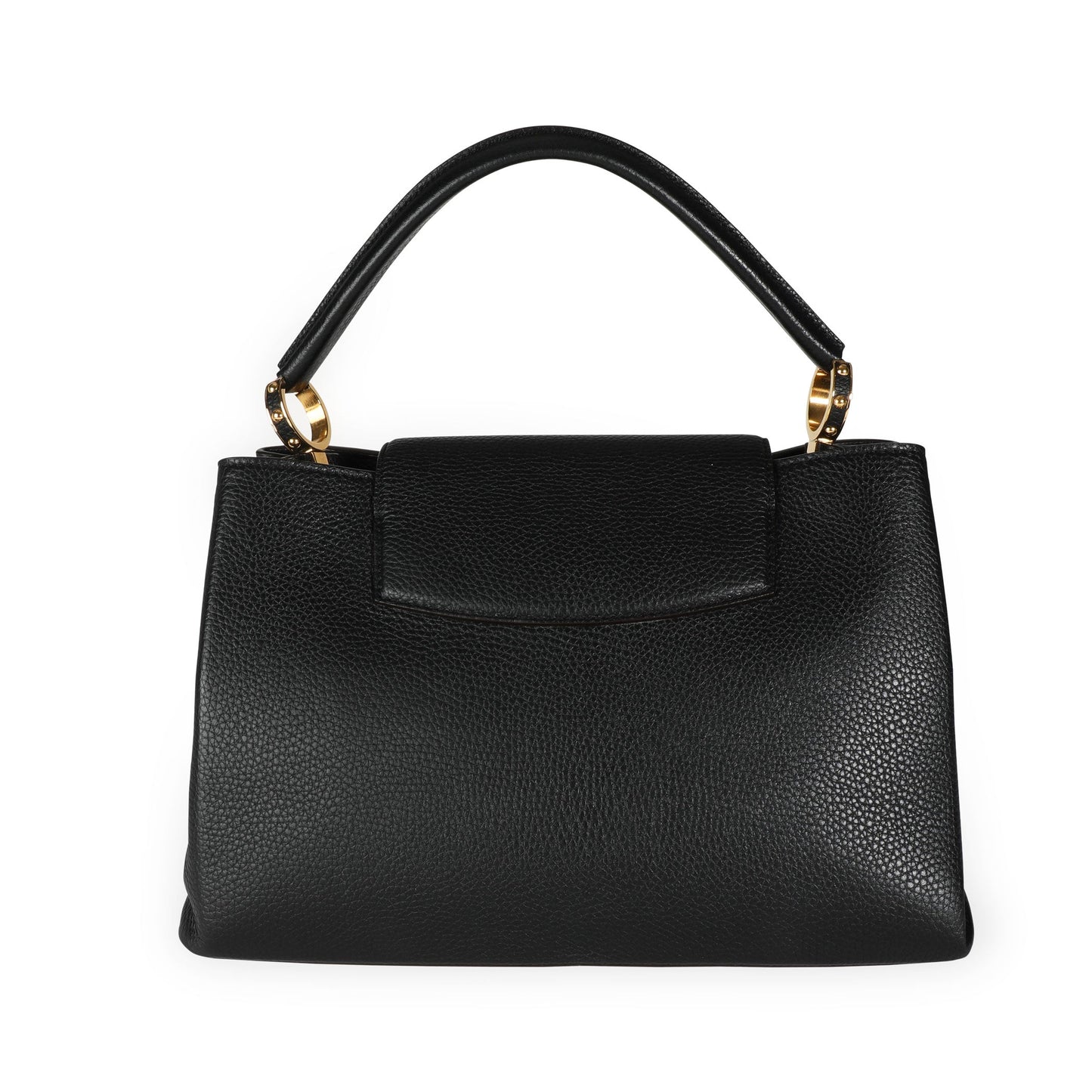 Louis Vuitton Louis Vuitton Black Taurillon Leather Capucines MM