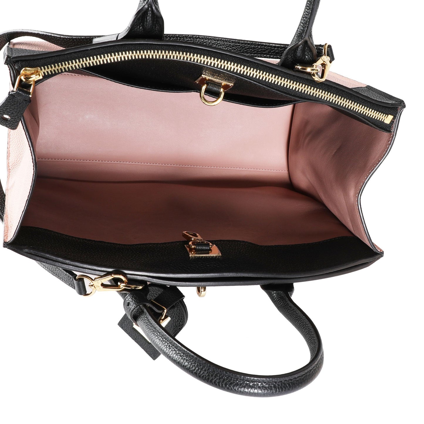 Louis Vuitton Louis Vuitton Black & Magnolia Grained Calfskin City Steamer MM