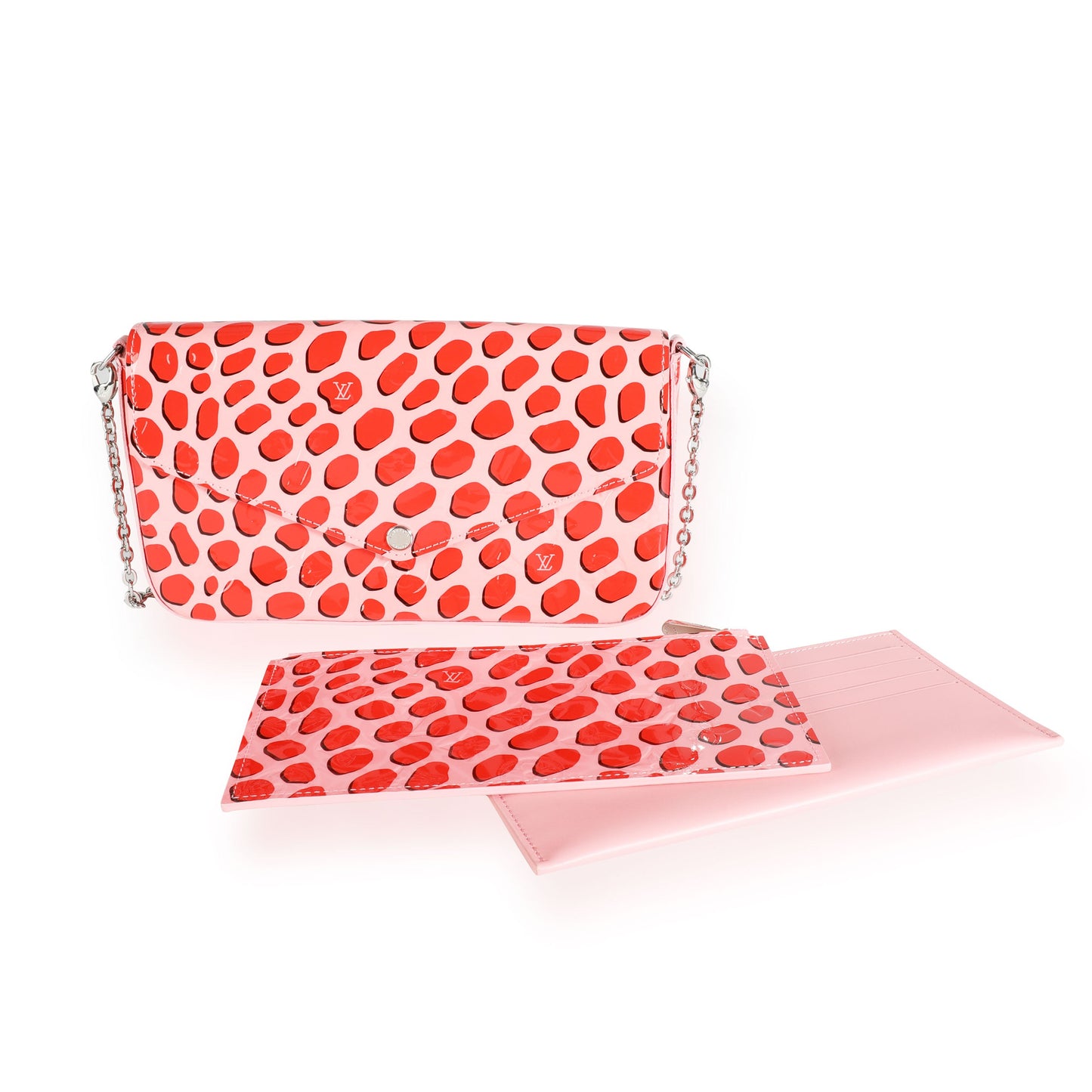 Louis Vuitton Louis Vuitton Limited Edition Sugar Poppy Vernis Jungle Dots Félicie Pochette