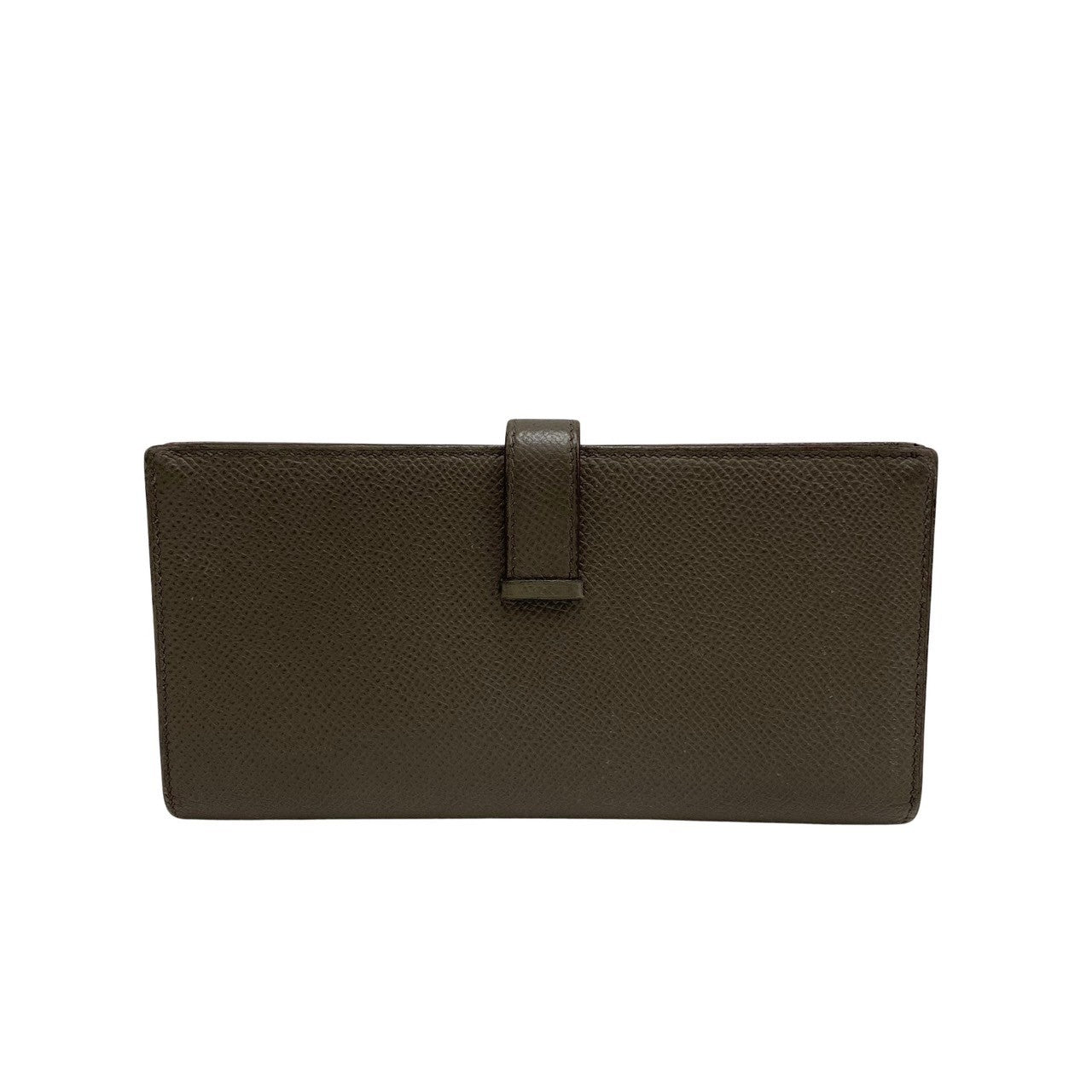 HERMES Long Wallet Purse Epsom gray Beansufla Women