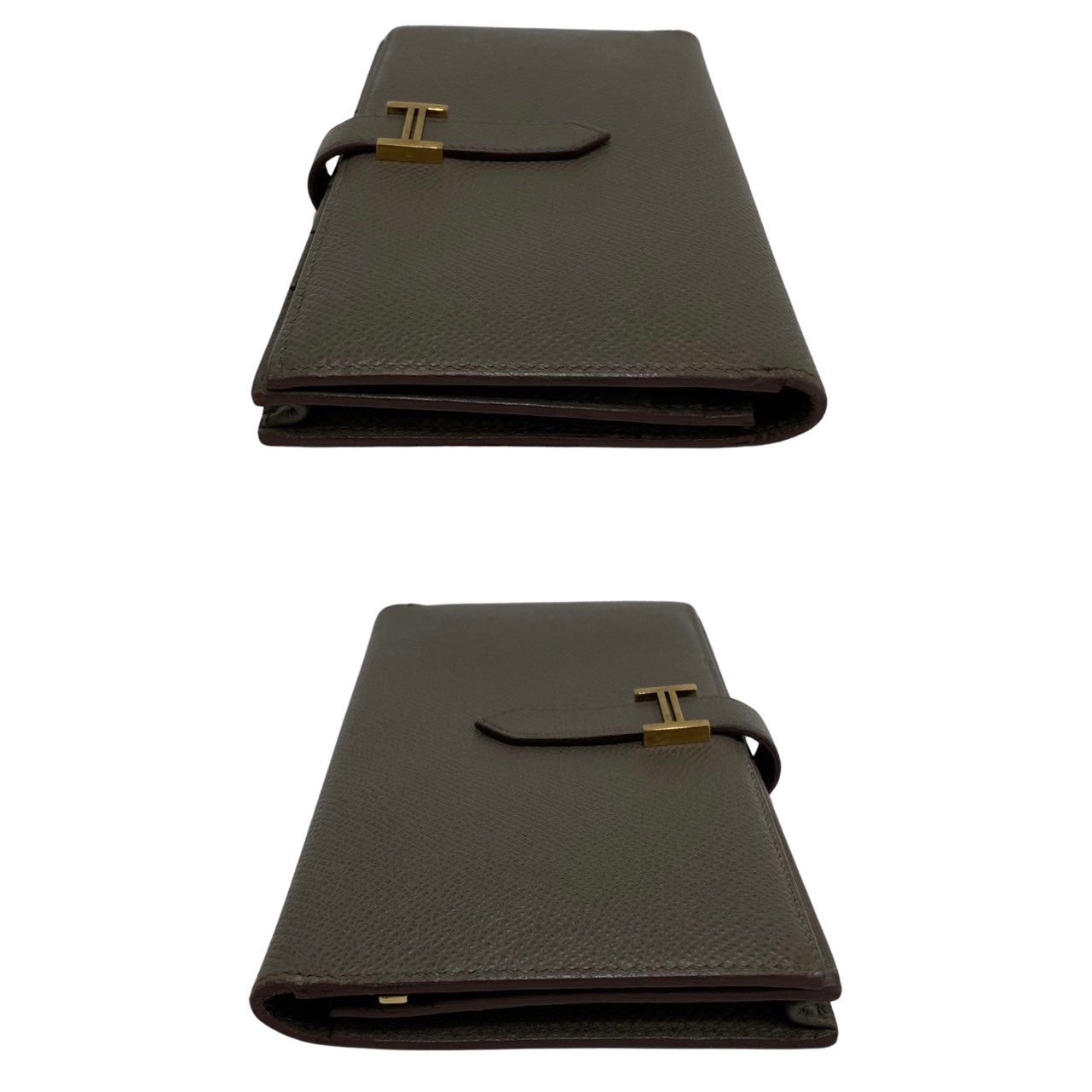 HERMES Long Wallet Purse Epsom gray Beansufla Women