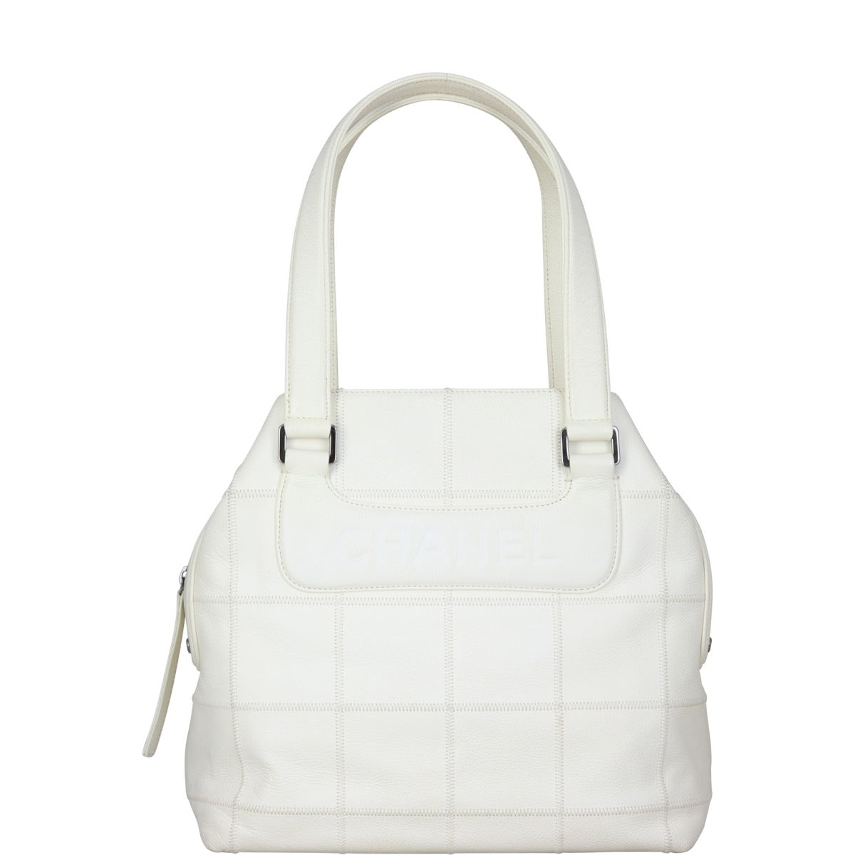 Chanel Square Stitch Logo Tote | Caviar