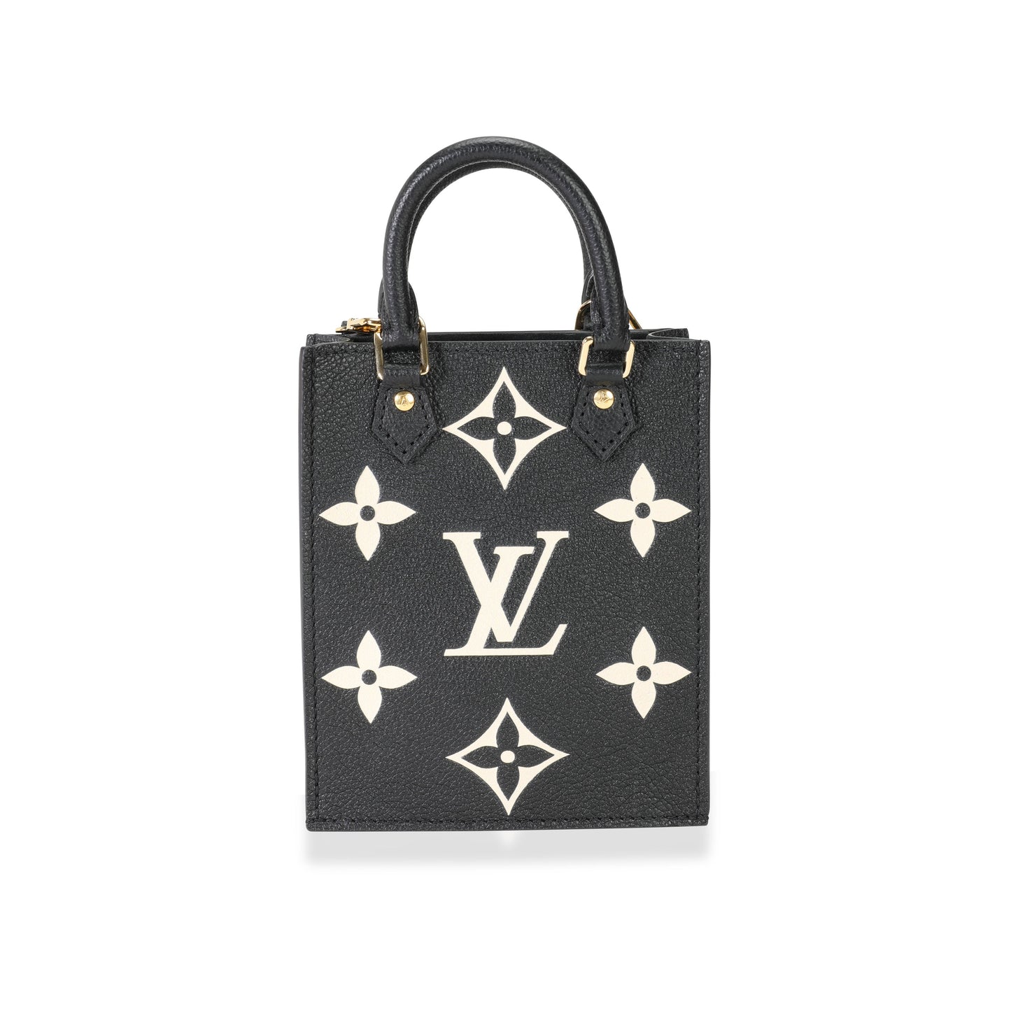 Louis Vuitton Louis Vuitton Black & Beige Monogram Empreinte Petit Sac Plat