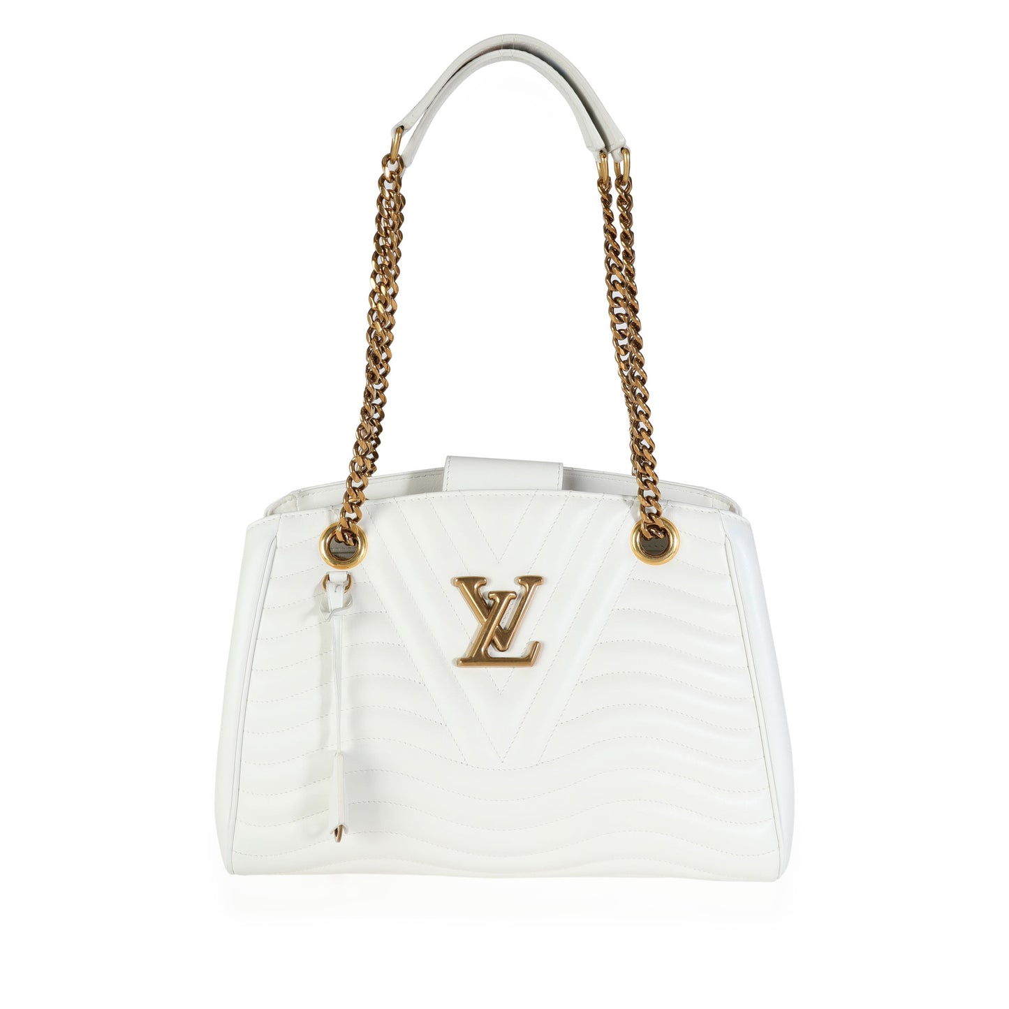 Louis Vuitton Louis Vuitton White Calfskin New Wave Chain Tote