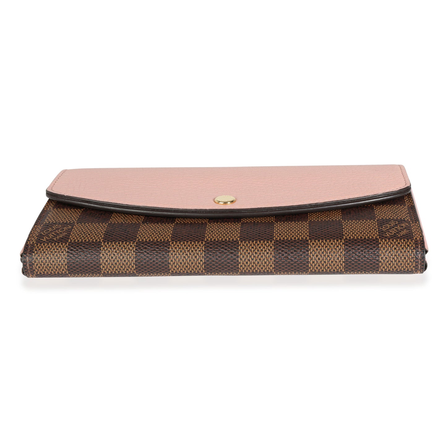 Louis Vuitton Louis Vuitton Damier Ebene Canvas & Magnolia Leather Normandy Wallet
