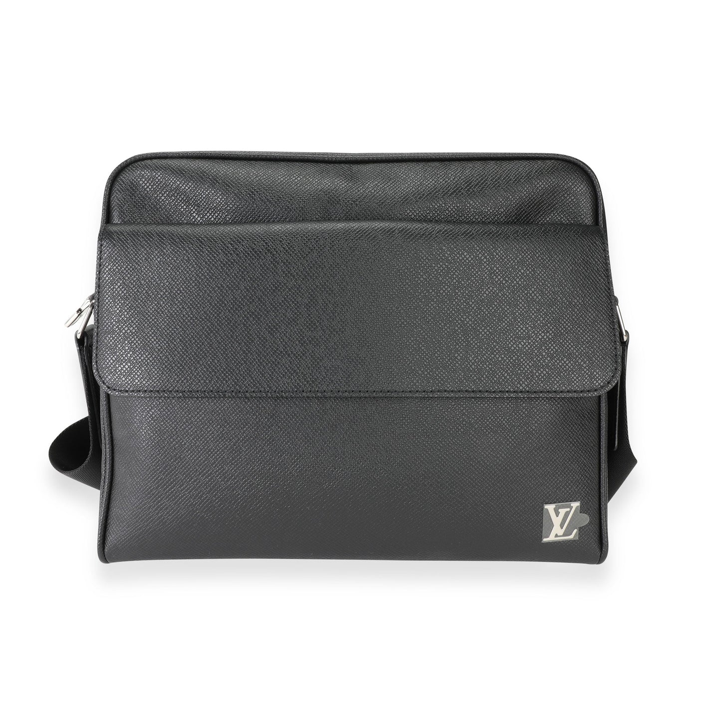 Louis Vuitton Louis Vuitton Black Taiga Leather Alex Messenger PM