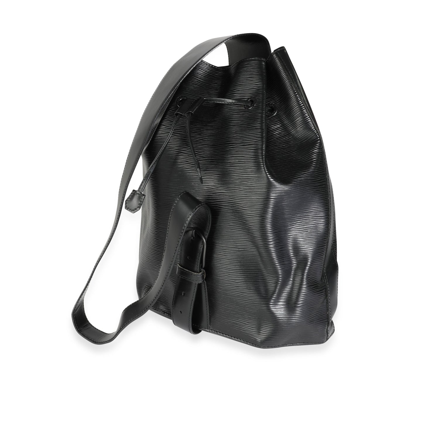 Louis Vuitton Louis Vuitton Vintage Black Epi Leather Sac a Dos Drawstring Sling Backpack
