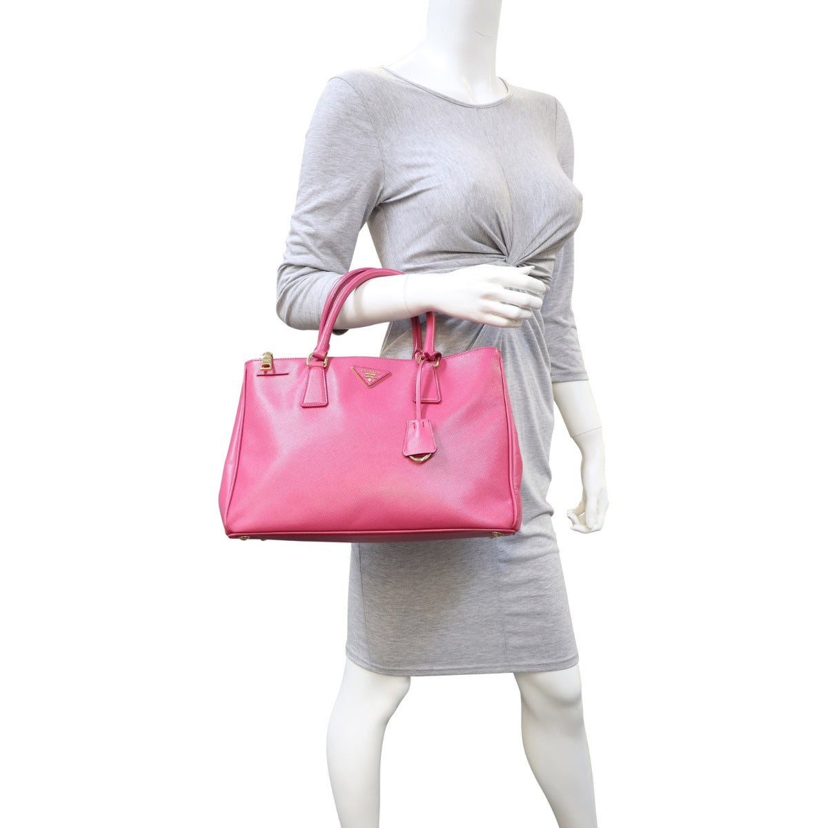 Prada Saffiano Lux Galleria Double Zip Tote Medium