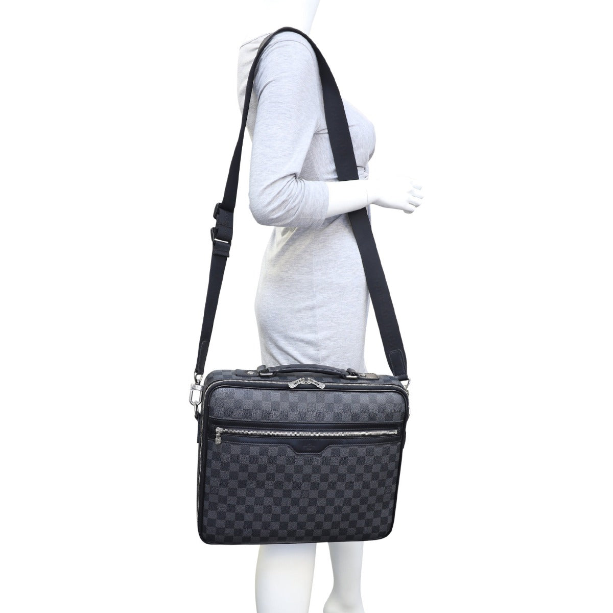 Louis Vuitton Steeve Laptop Bag Damier Graphite