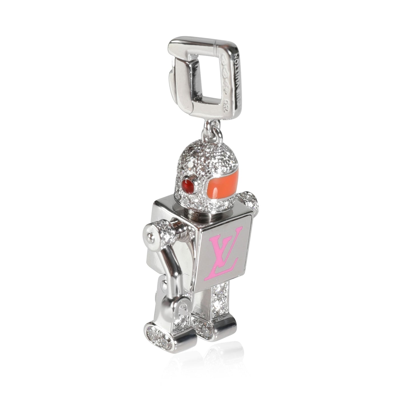 Louis Vuitton Spaceman Sapphire Diamond Charms in 18K White Gold 1.35 CTW