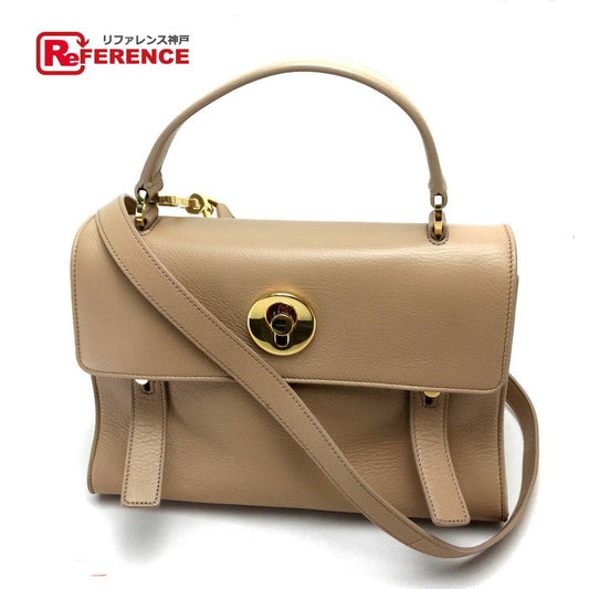 SAINT LAURENT PARIS Handbag 368229 leather beige Muse toe Women