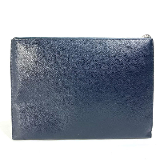 SAINT LAURENT PARIS Clutch bag 397294 leather Dark navy Pouch Classic Saint Laurent Mini Zip Tablet Sleeve mens