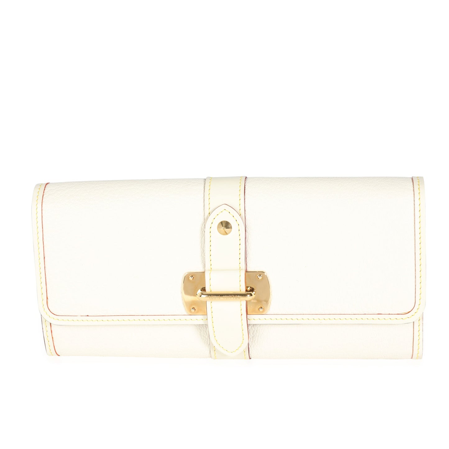 Louis Vuitton Louis Vuitton White Suhali Leather Le Favori Wallet