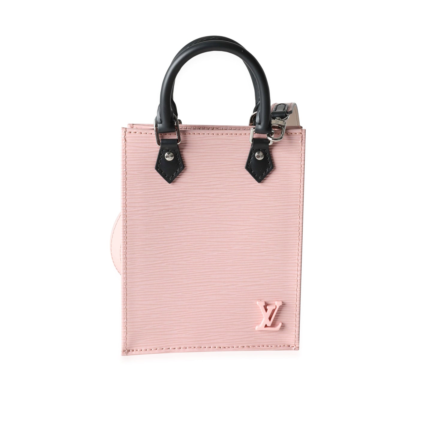 Louis Vuitton Louis Vuitton Rose Ballerine Epi & Black Leather Petit Sac Plat