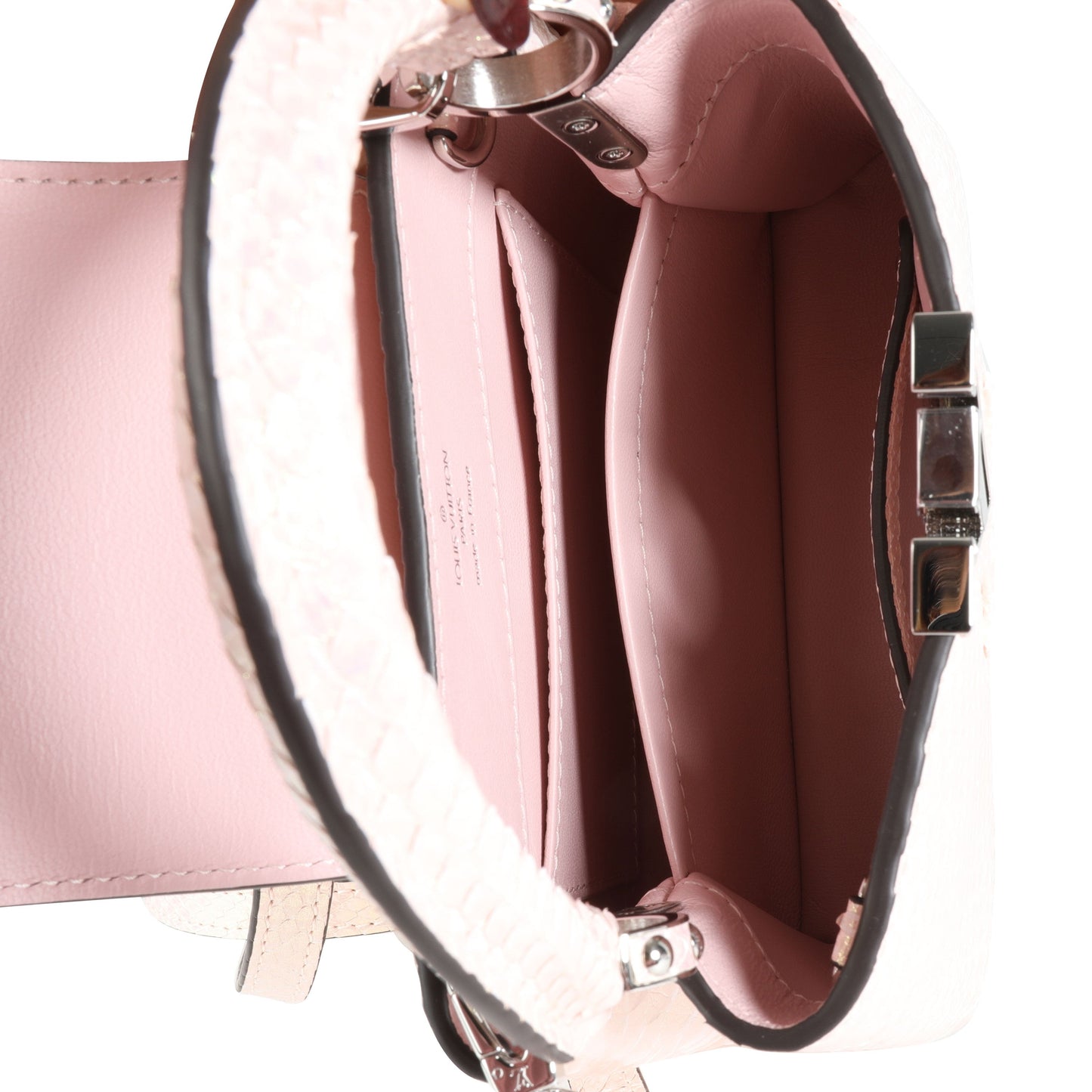 Louis Vuitton Louis Vuitton Iridescent Pink Python Mini Capucines