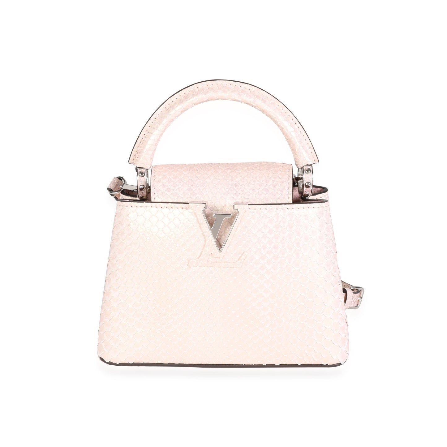 Louis Vuitton Louis Vuitton Iridescent Pink Python Mini Capucines
