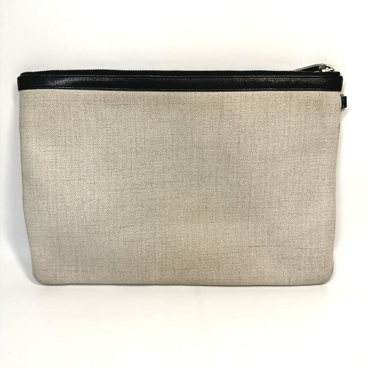 SAINT LAURENT PARIS Clutch bag 565722 Coated canvas, leather gray Pouch RIVE GAUCHE mens