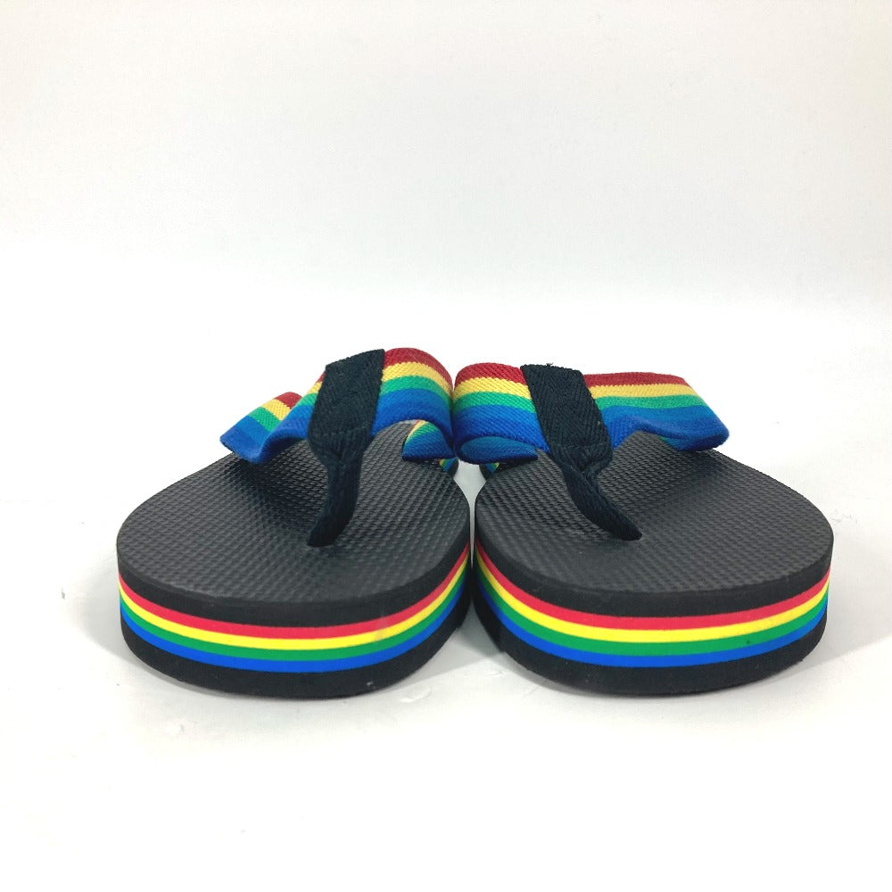 SAINT LAURENT PARIS Sandals rubber black Rainbow Flip Flops mens 40