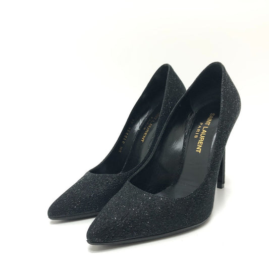 SAINT LAURENT pumps 315534 Leather, Leather black Women 36