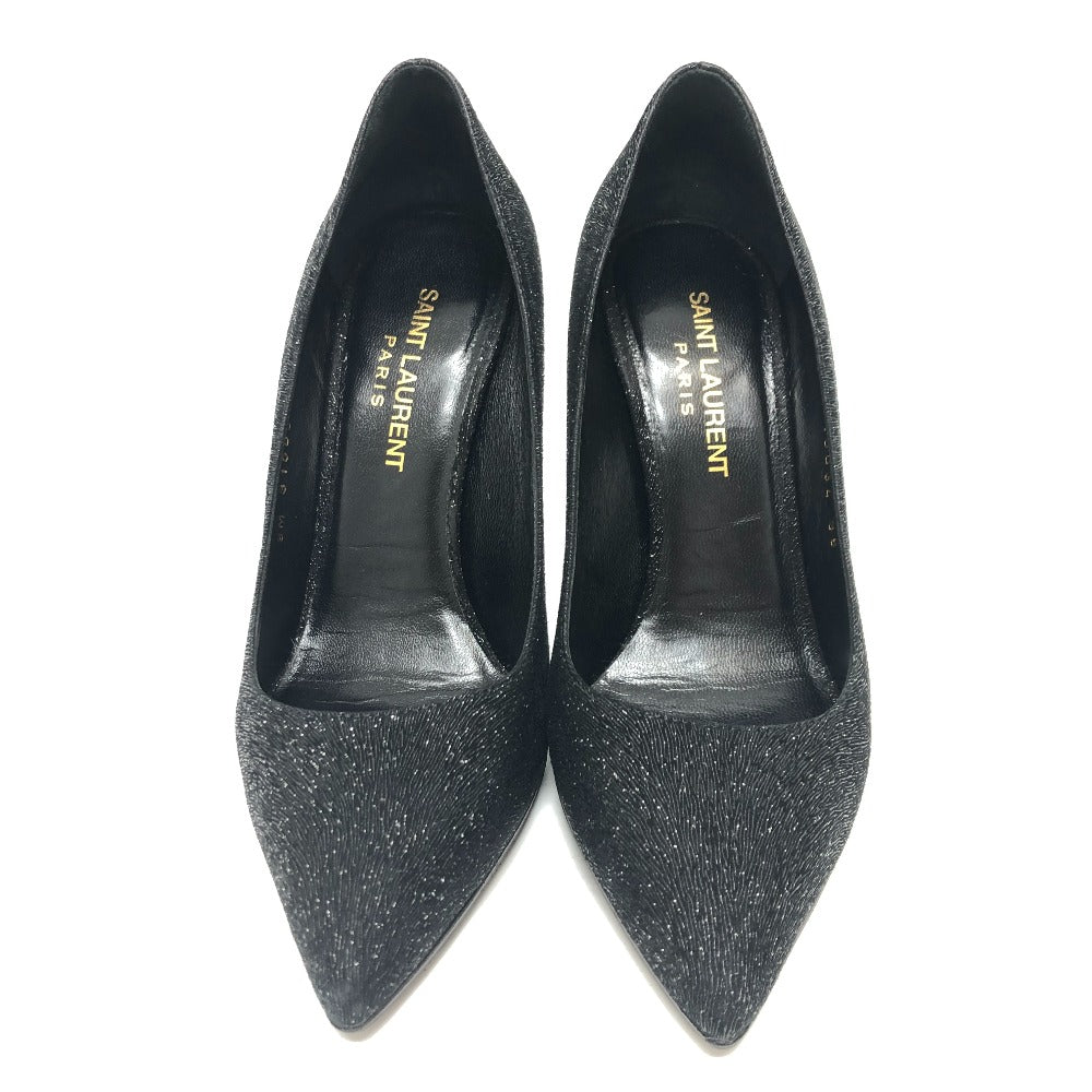 SAINT LAURENT pumps 315534 Leather, Leather black Women 36