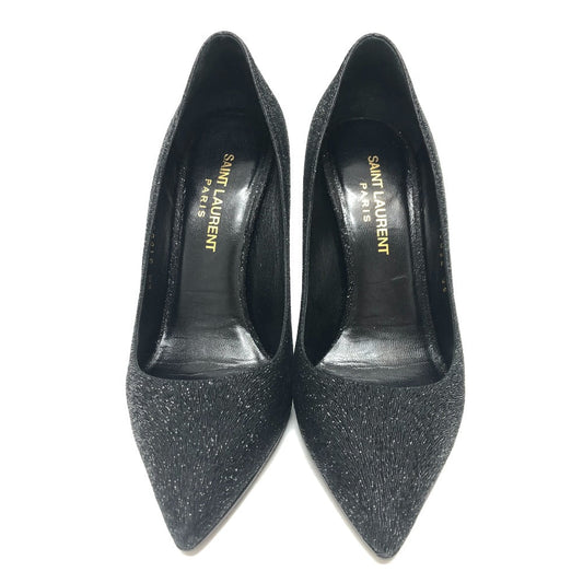 SAINT LAURENT pumps 315534 Leather, Leather black Women 36
