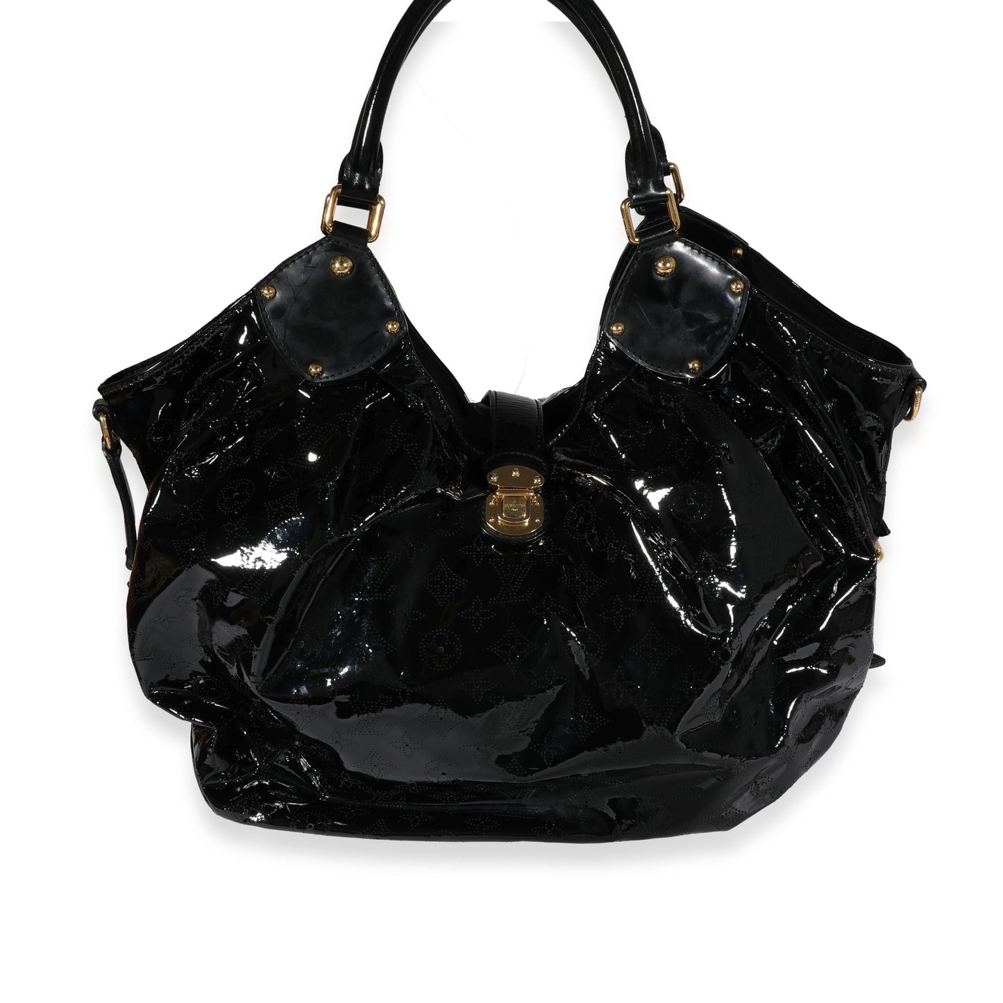 Louis Vuitton Louis Vuitton Black Patent Mahina Surya XL Hobo