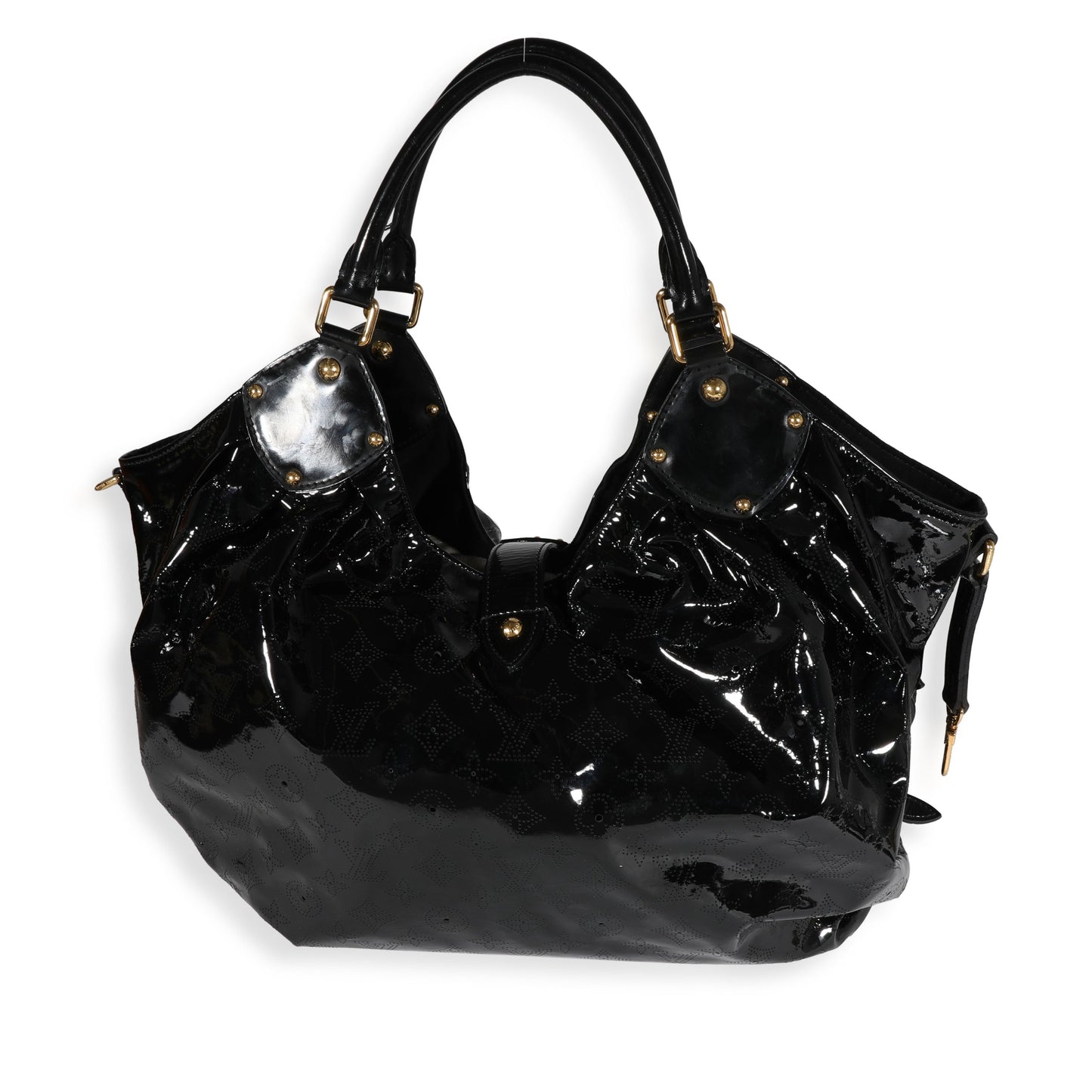 Louis Vuitton Louis Vuitton Black Patent Mahina Surya XL Hobo