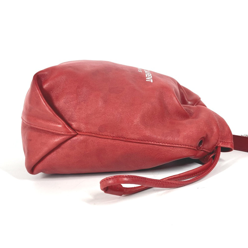 SAINT LAURENT PARIS Shoulder Bag 583328 leather Red With porch Teddy Small Women