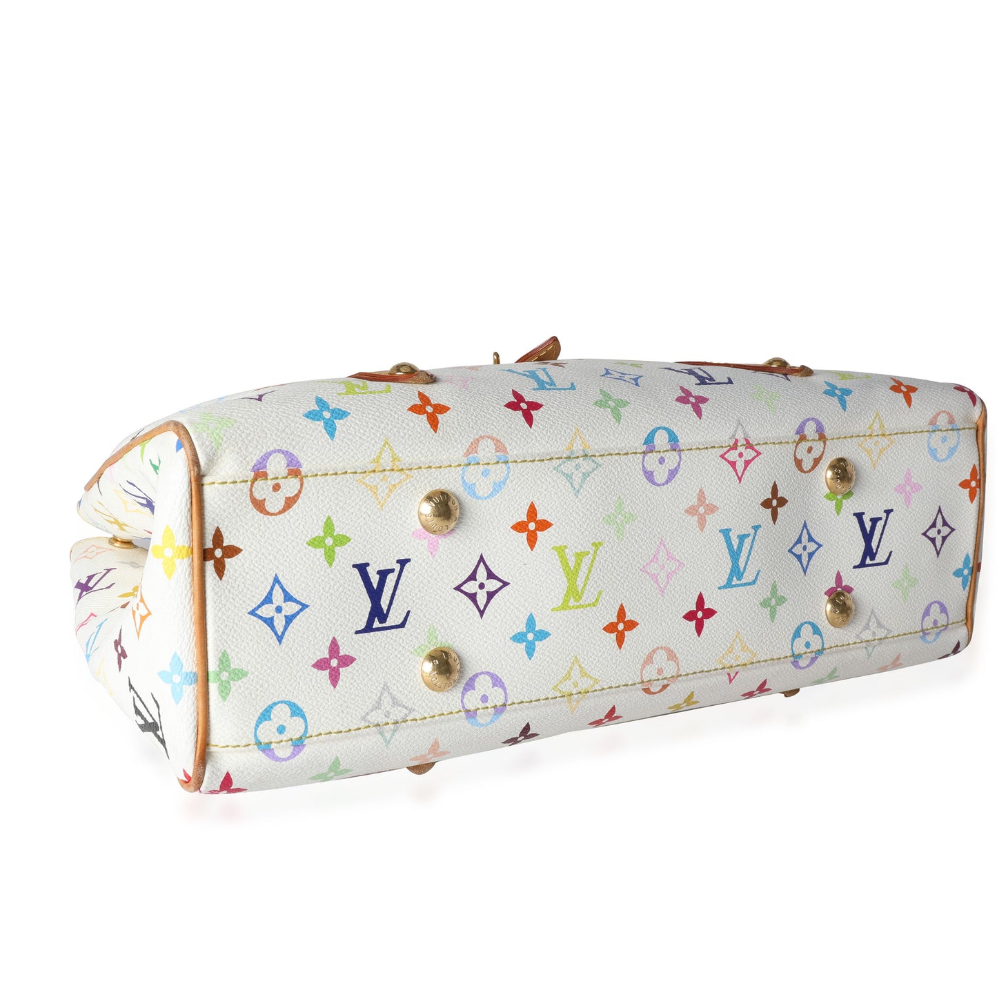 Louis Vuitton Louis Vuitton x Takashi Murakami White Monogram Multicolore Aurelia Tote MM