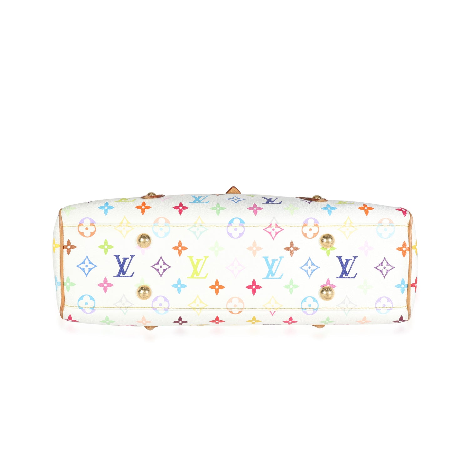 Louis Vuitton Louis Vuitton x Takashi Murakami White Monogram Multicolore Aurelia Tote MM