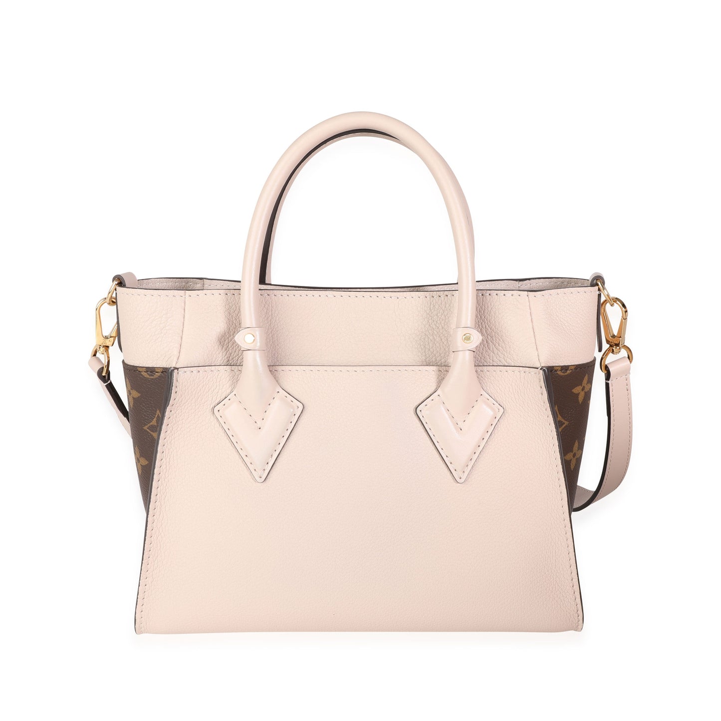 Louis Vuitton Louis Vuitton Greige Calfskin & Monogram Canvas On My Side Tote PM