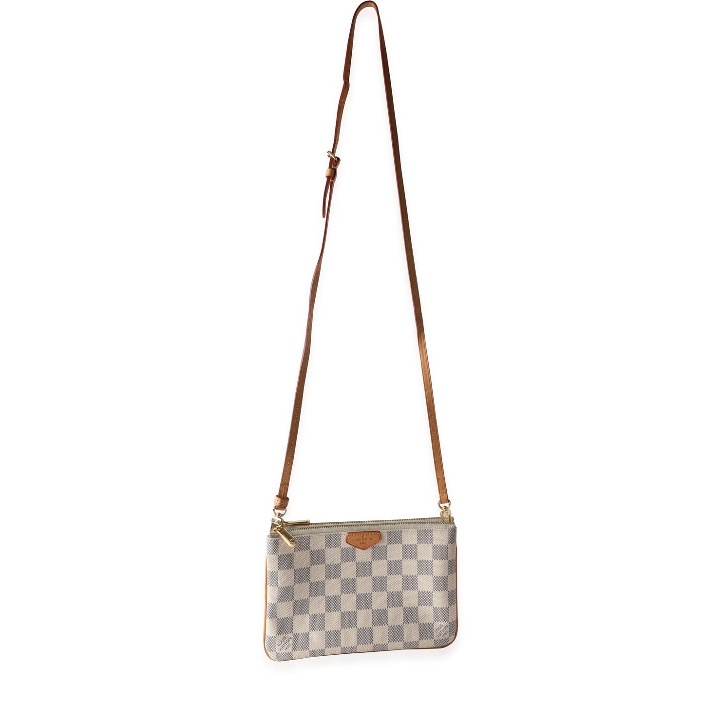 Louis Vuitton Louis Vuitton Damier Azur Double Zip Pochette