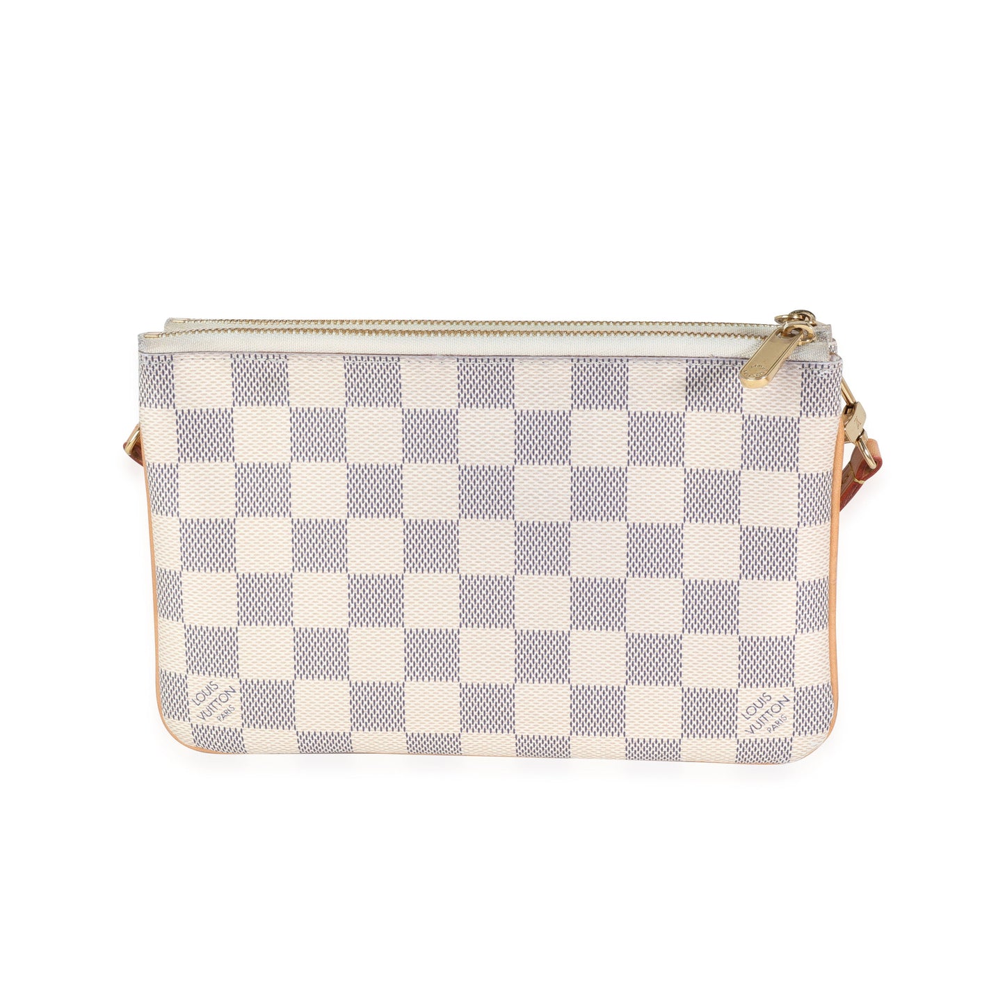 Louis Vuitton Louis Vuitton Damier Azur Double Zip Pochette