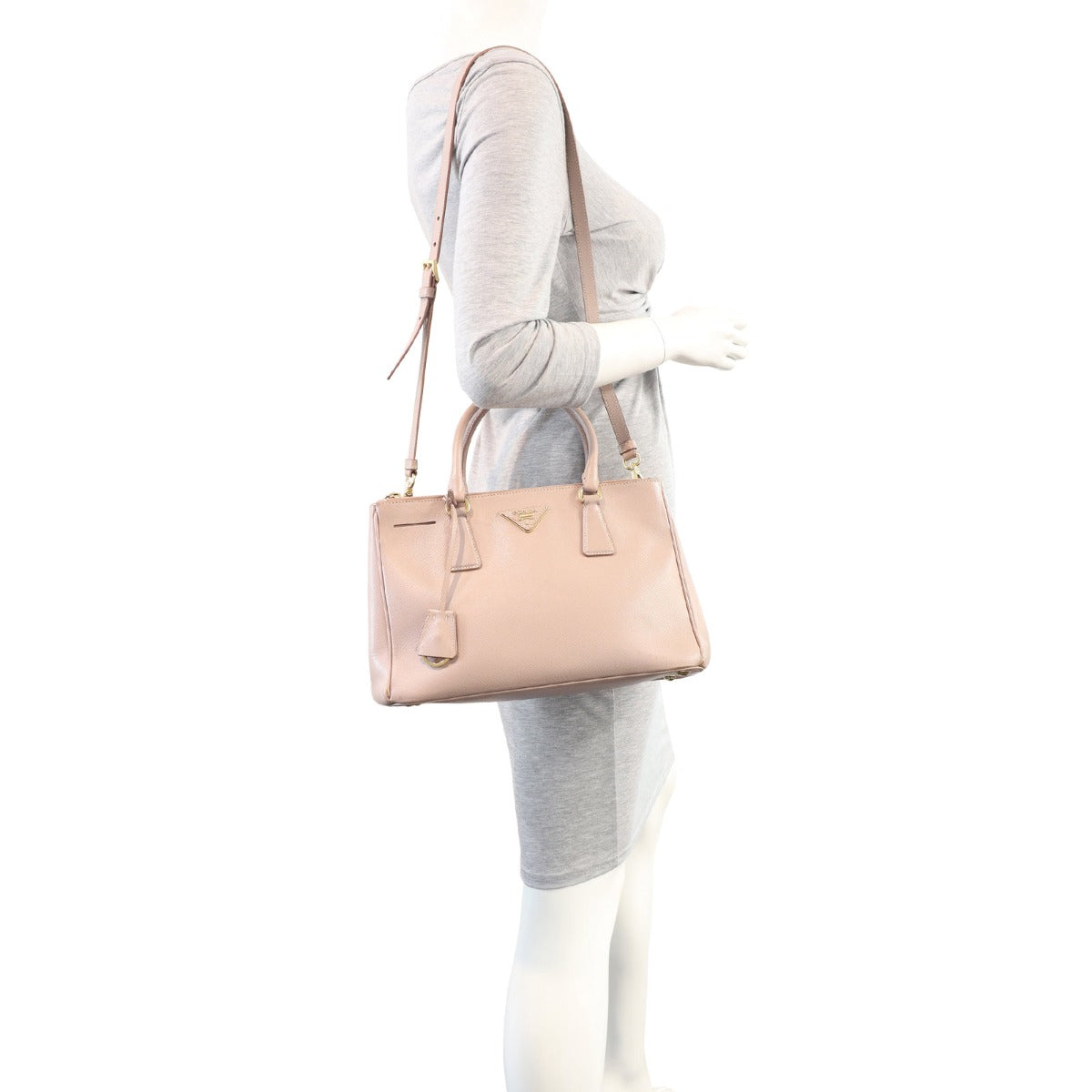 Prada Saffiano Lux Galleria Double Zip Tote Small